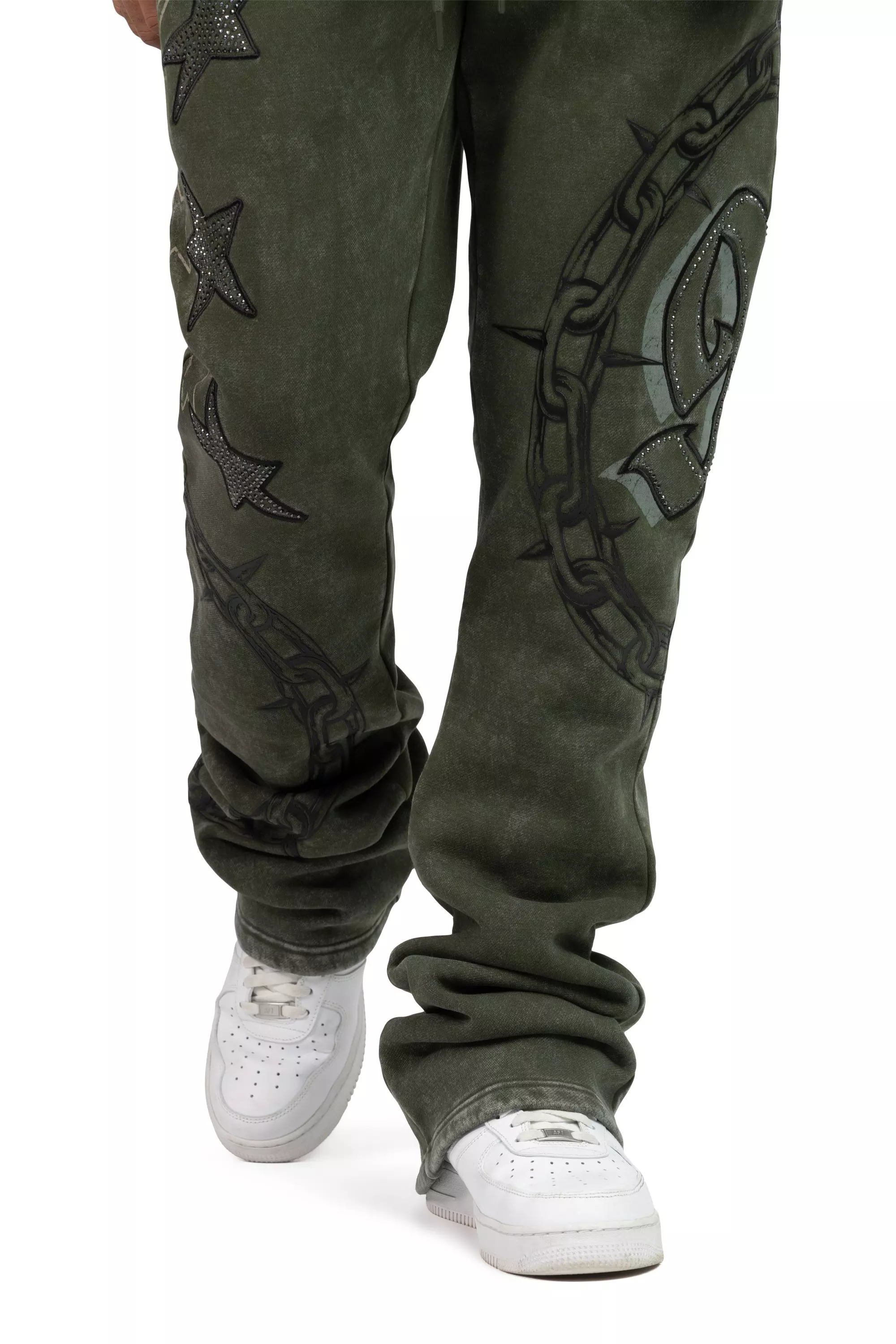 Smoke Rise Men's Luxe Club Fleece Pants - Moss - GREEN