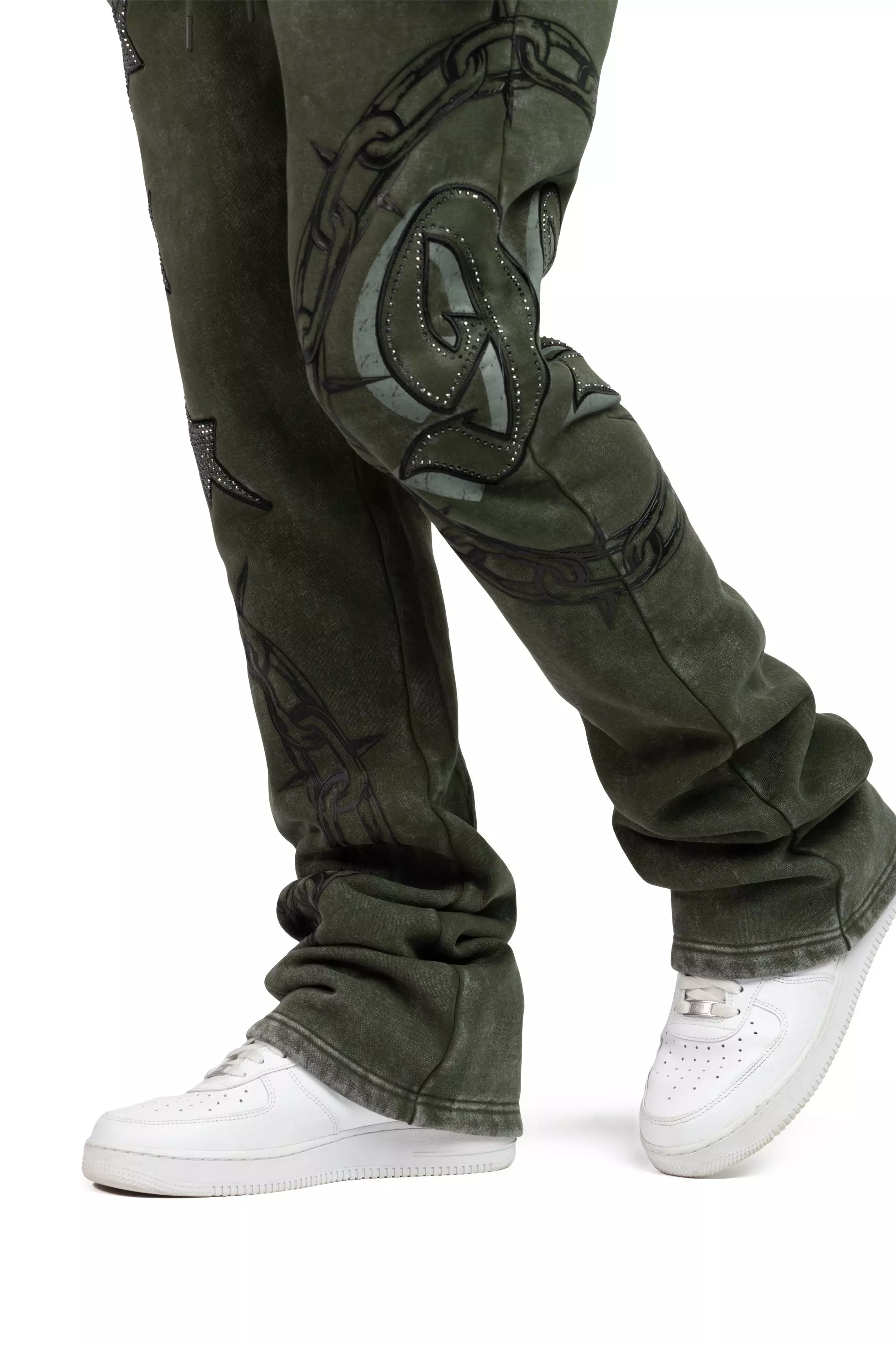 Smoke Rise Men's Luxe Club Fleece Pants - Moss - GREEN