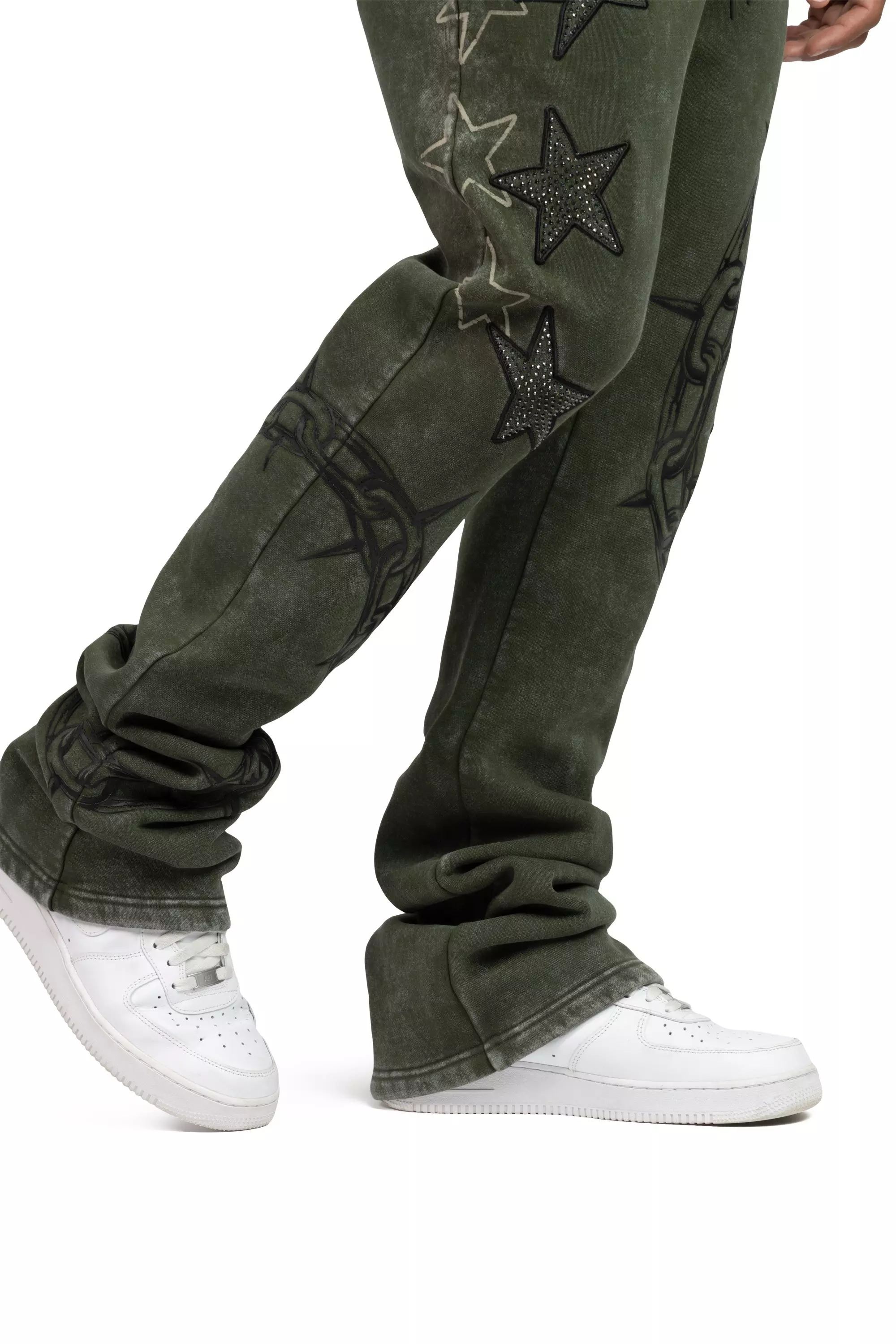 Smoke Rise Men's Luxe Club Fleece Pants - Moss - GREEN