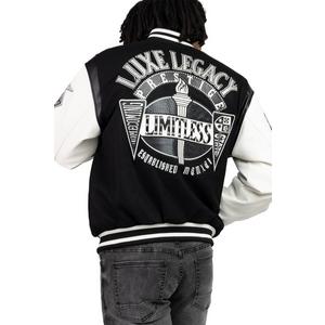 Smoke Rise Men's Luxe Legacy Wool Varsity Jacket - Black