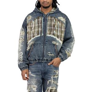 Smoke Rise Men's Grandeur Plaid Denim Jacket - Fordham Blue