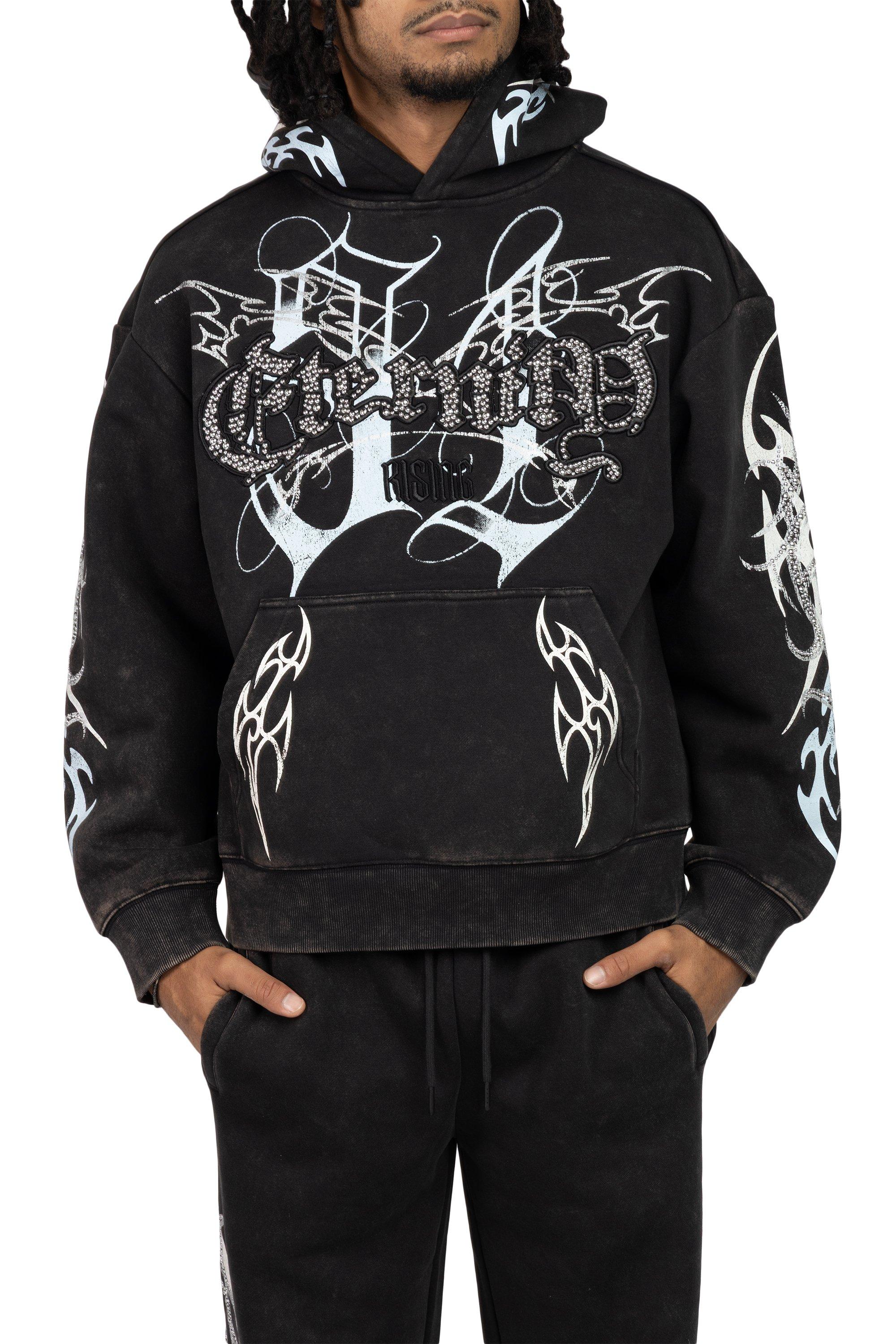 Smoke Rise Men's Eternity Fleece Hoodie - Black - BLACK Thumbnail View 1