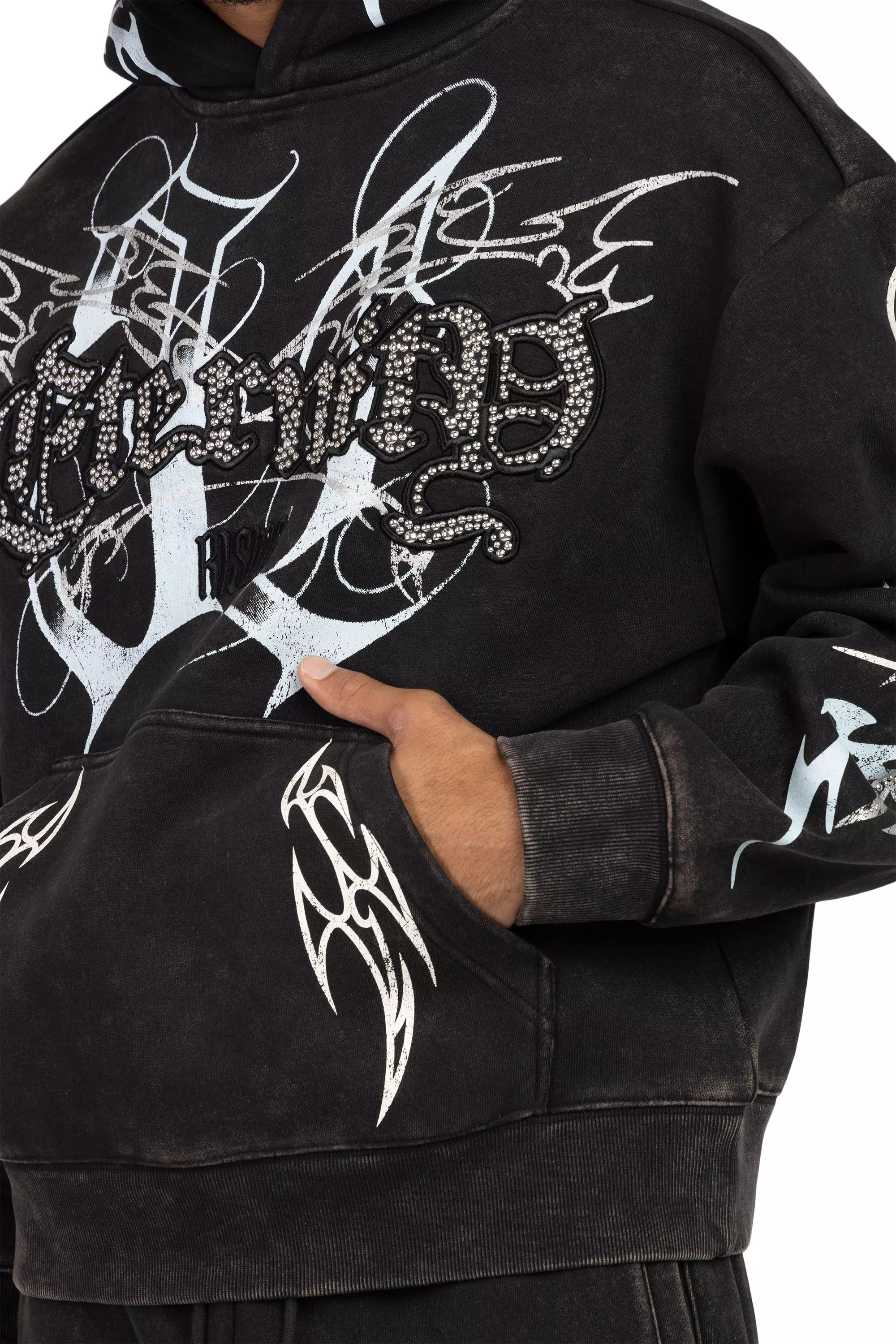 Smoke Rise Men's Eternity Fleece Hoodie - Black - BLACK