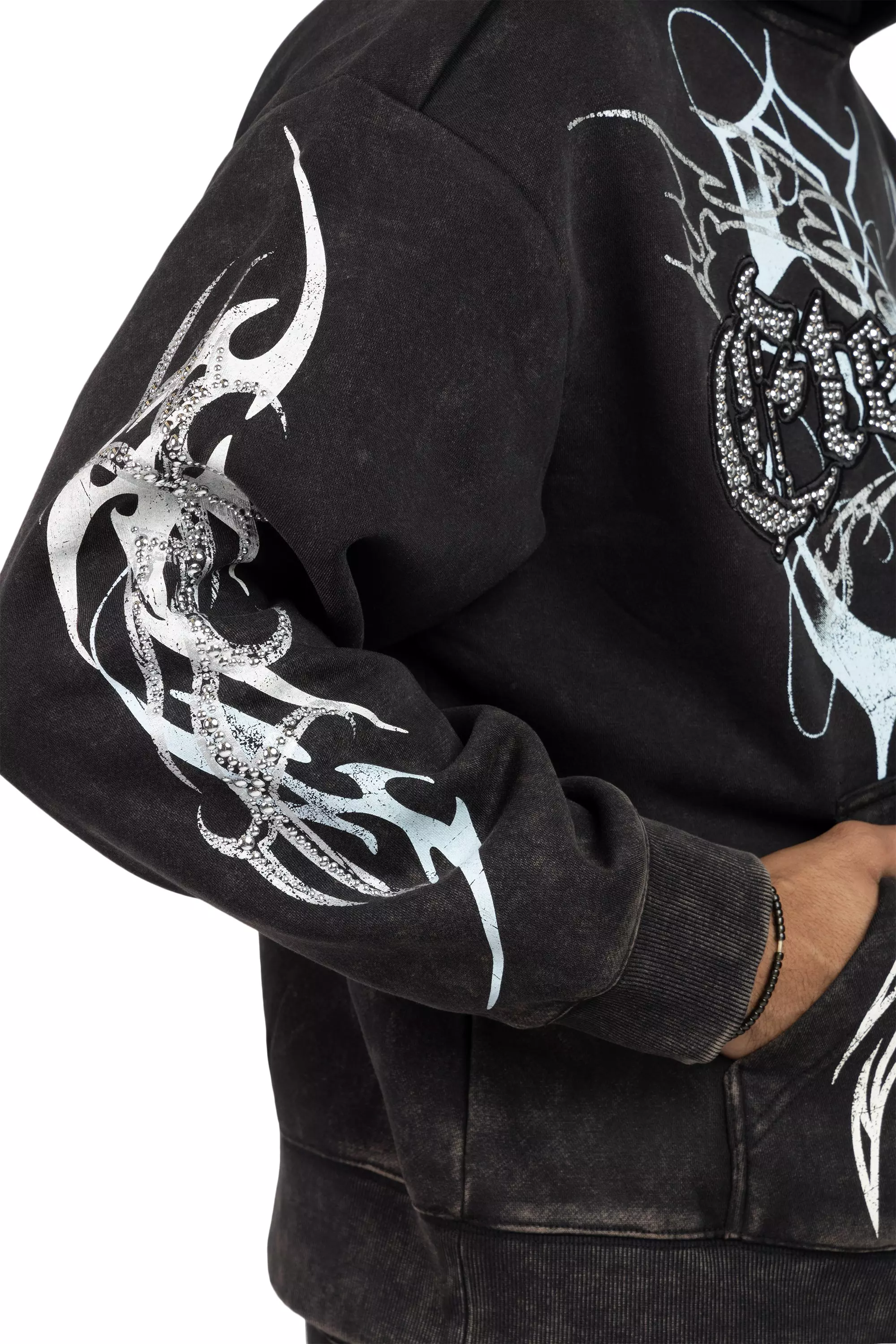 Smoke Rise Men's Eternity Fleece Hoodie - Black - BLACK