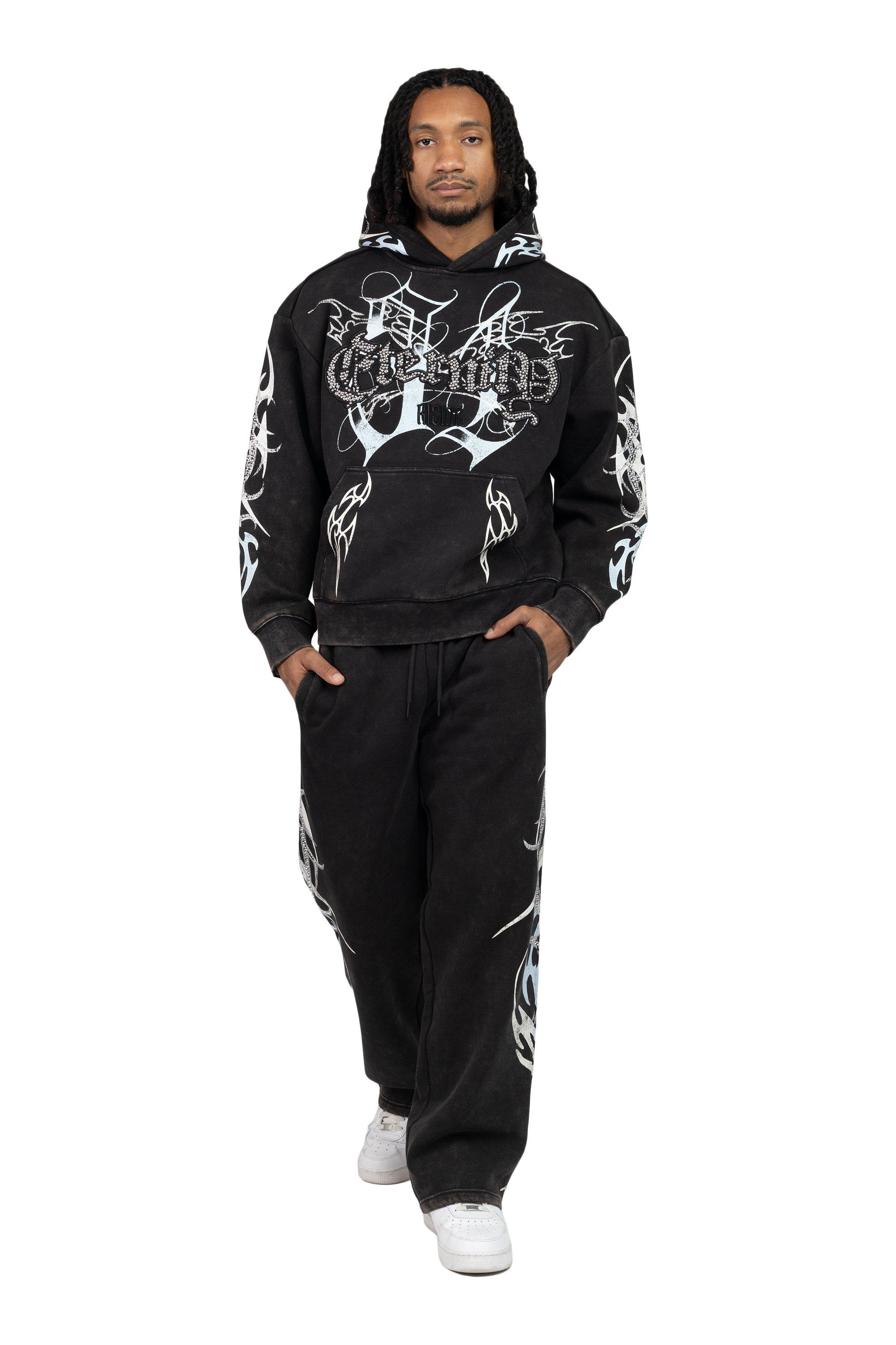 Smoke Rise Men's Eternity Fleece Hoodie - Black - BLACK Thumbnail View 6