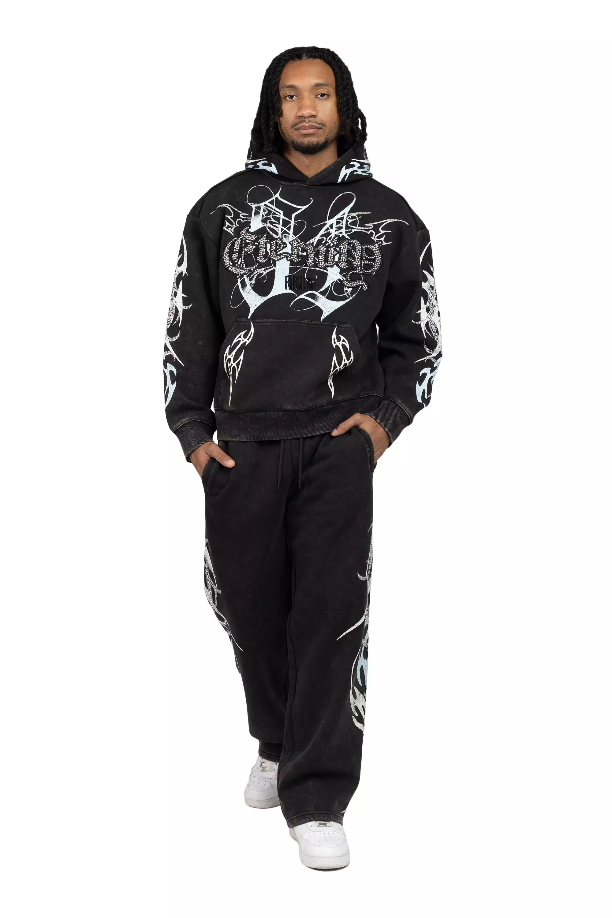 Smoke Rise Men's Eternity Fleece Hoodie - Black - BLACK