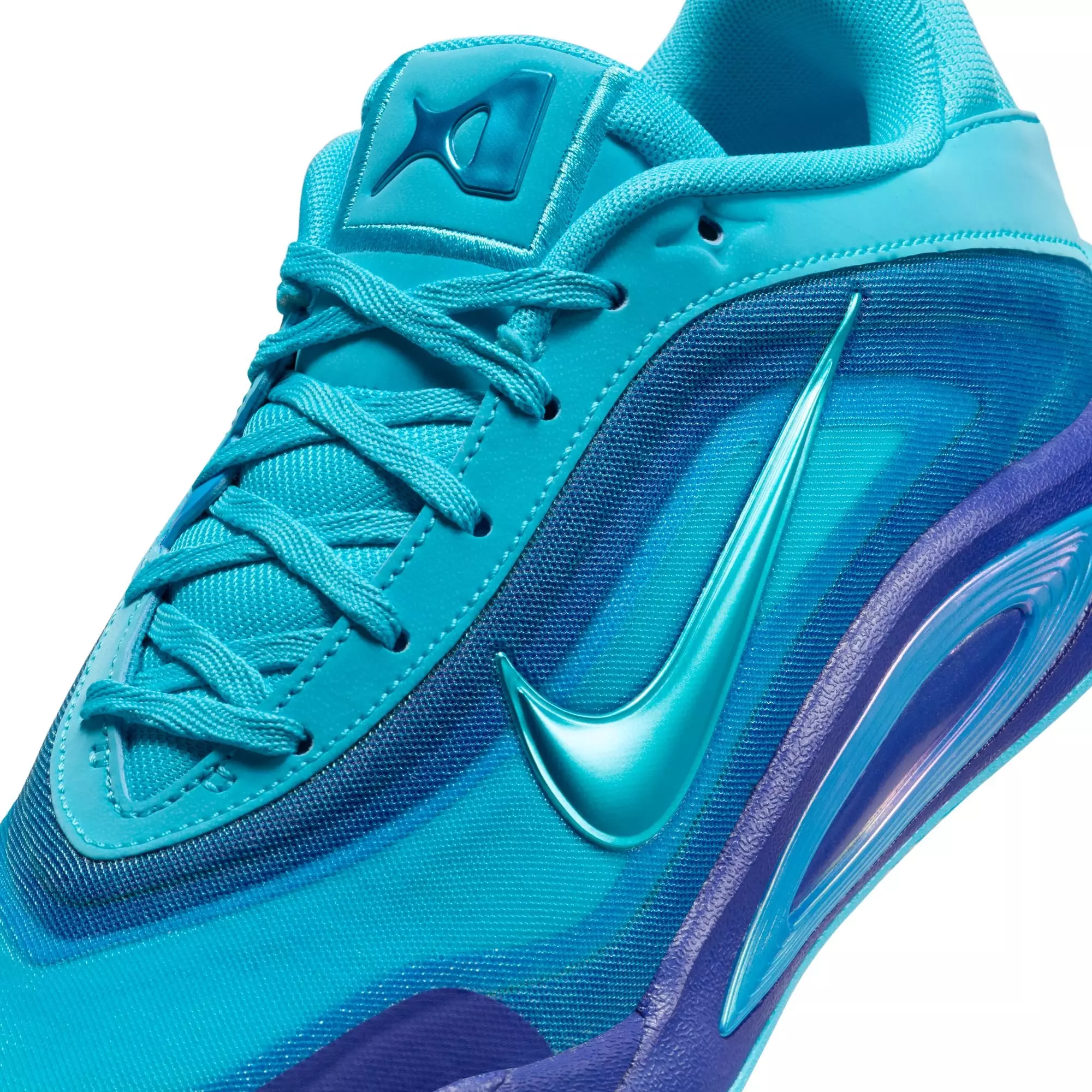 Nike A'One "Indigo Girl" Preschool Kids' Basketball Shoe - BLUE FURY/RADIANT BLUE/RACER BLUE