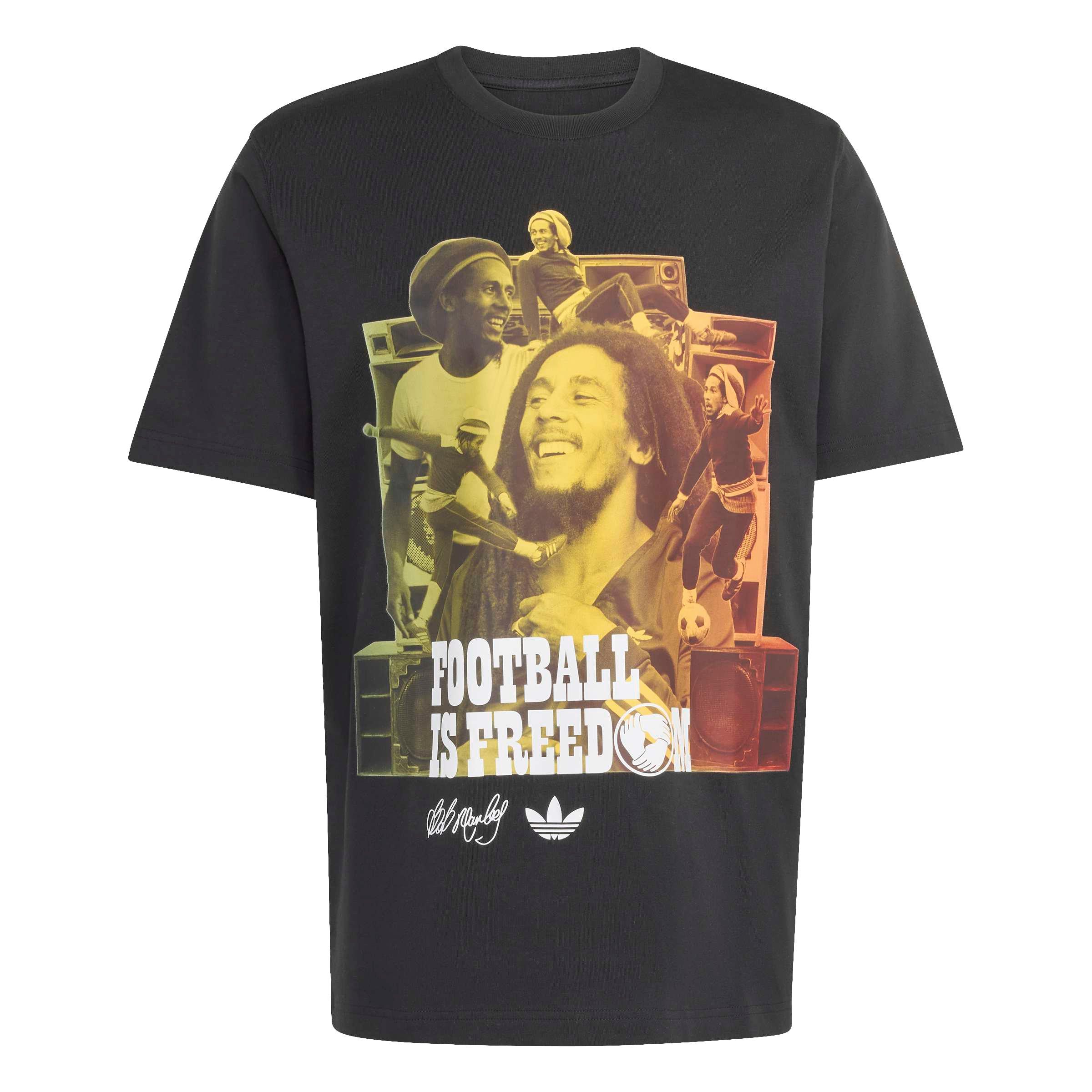 adidas Originals Men's Bob Marley Graphic T-Shirt - Black