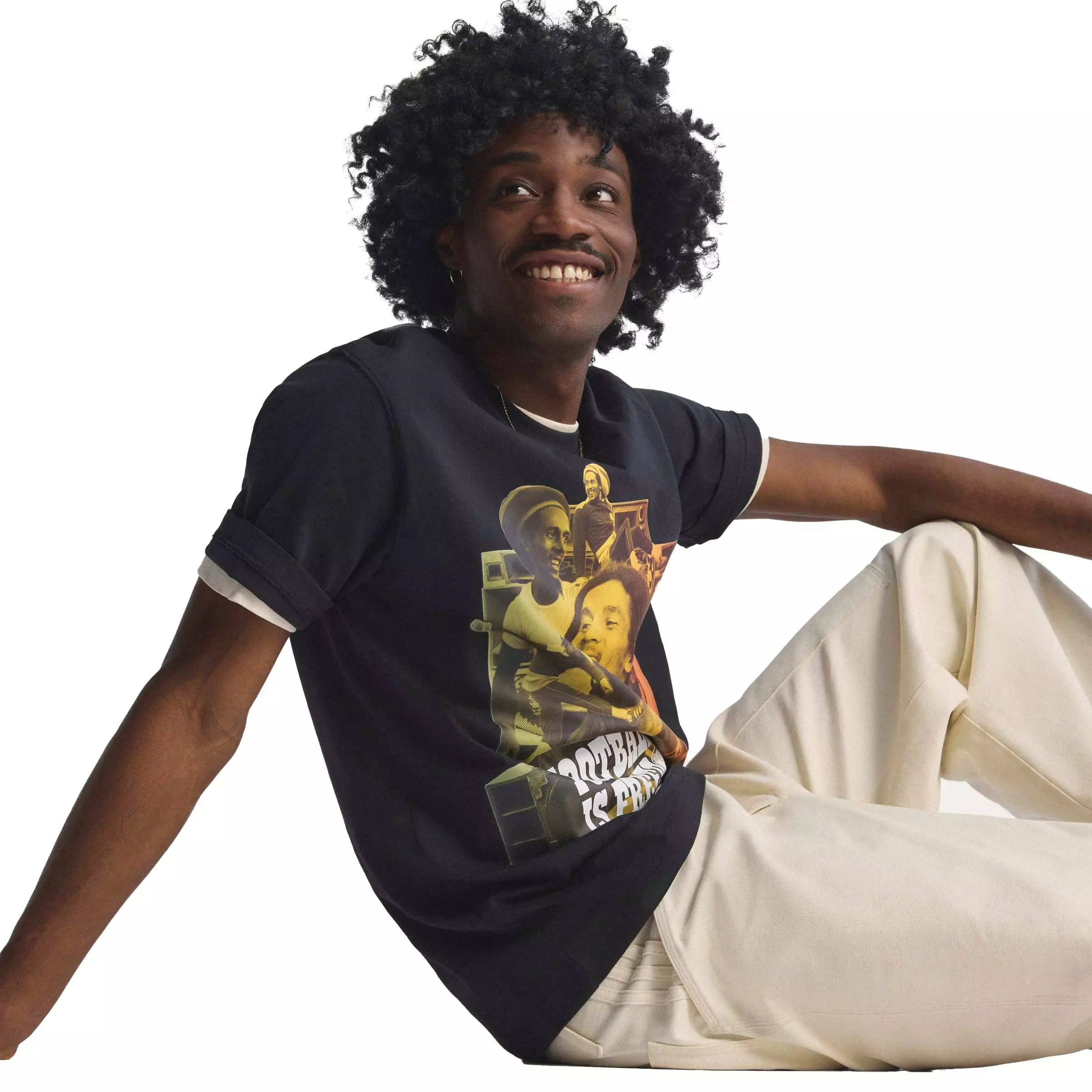 adidas Originals Bob Marley Men's T-Shirt - Black - BLACK