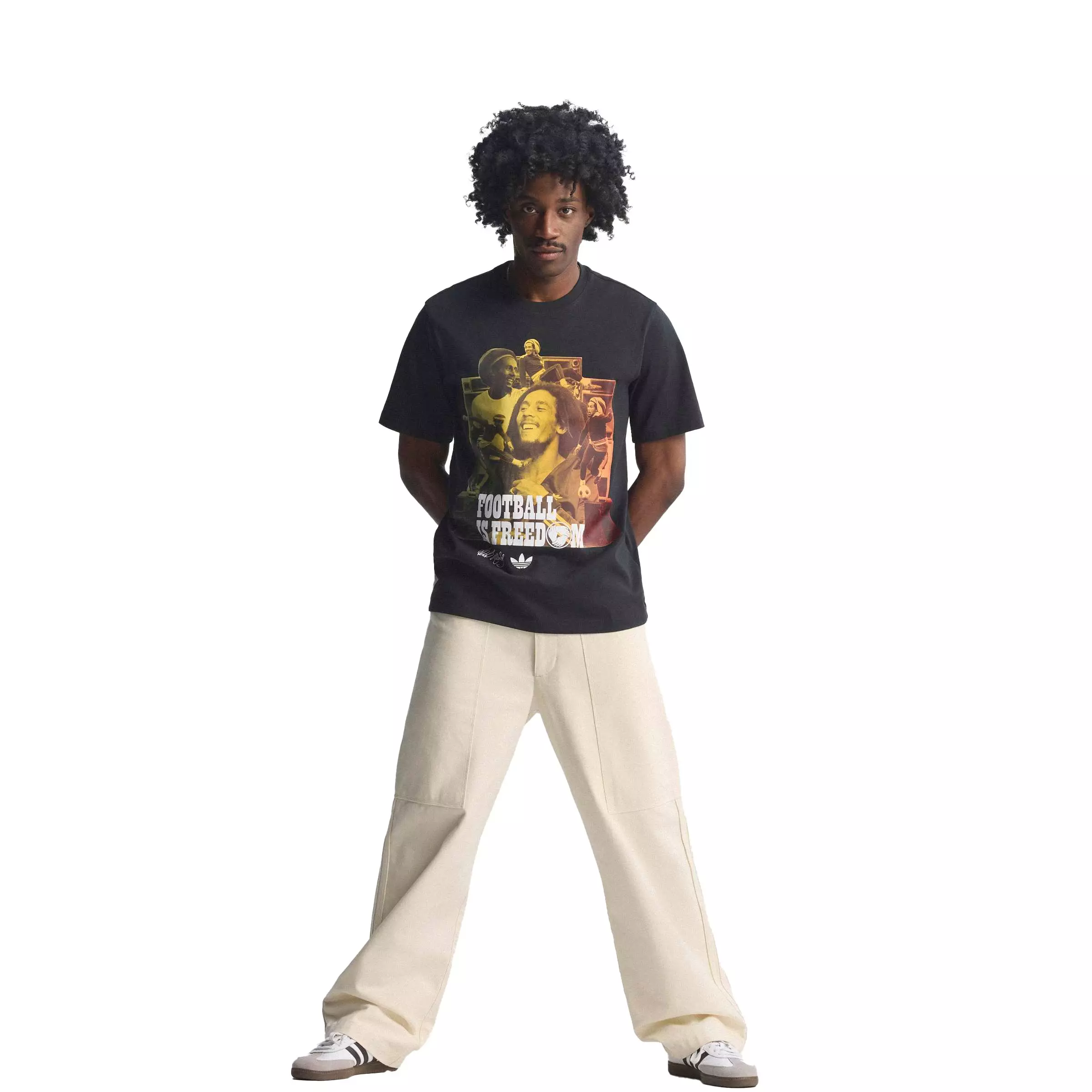 adidas Originals Bob Marley Men's T-Shirt - Black - BLACK