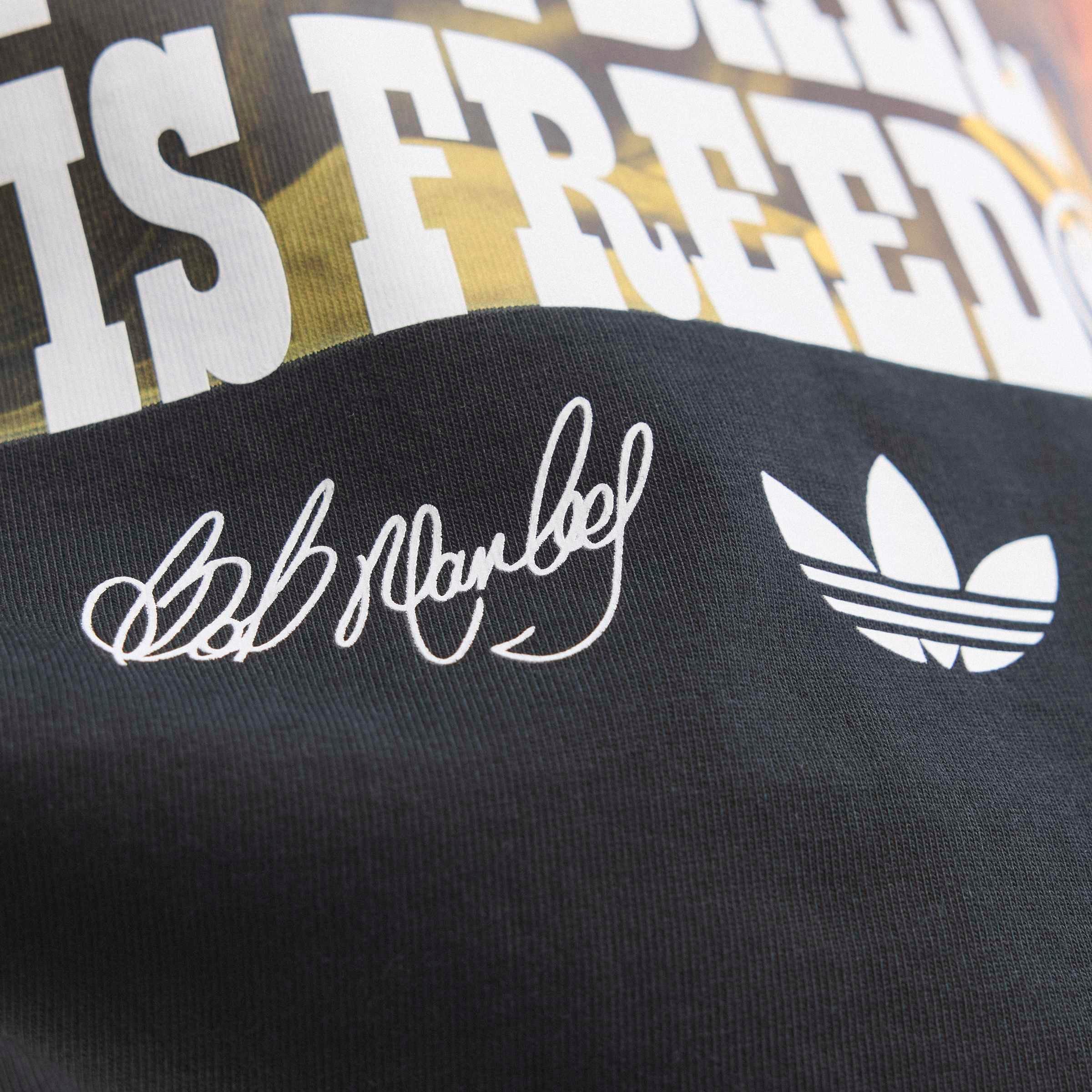 adidas Originals Bob Marley Men's T-Shirt - Black - BLACK Thumbnail View 14
