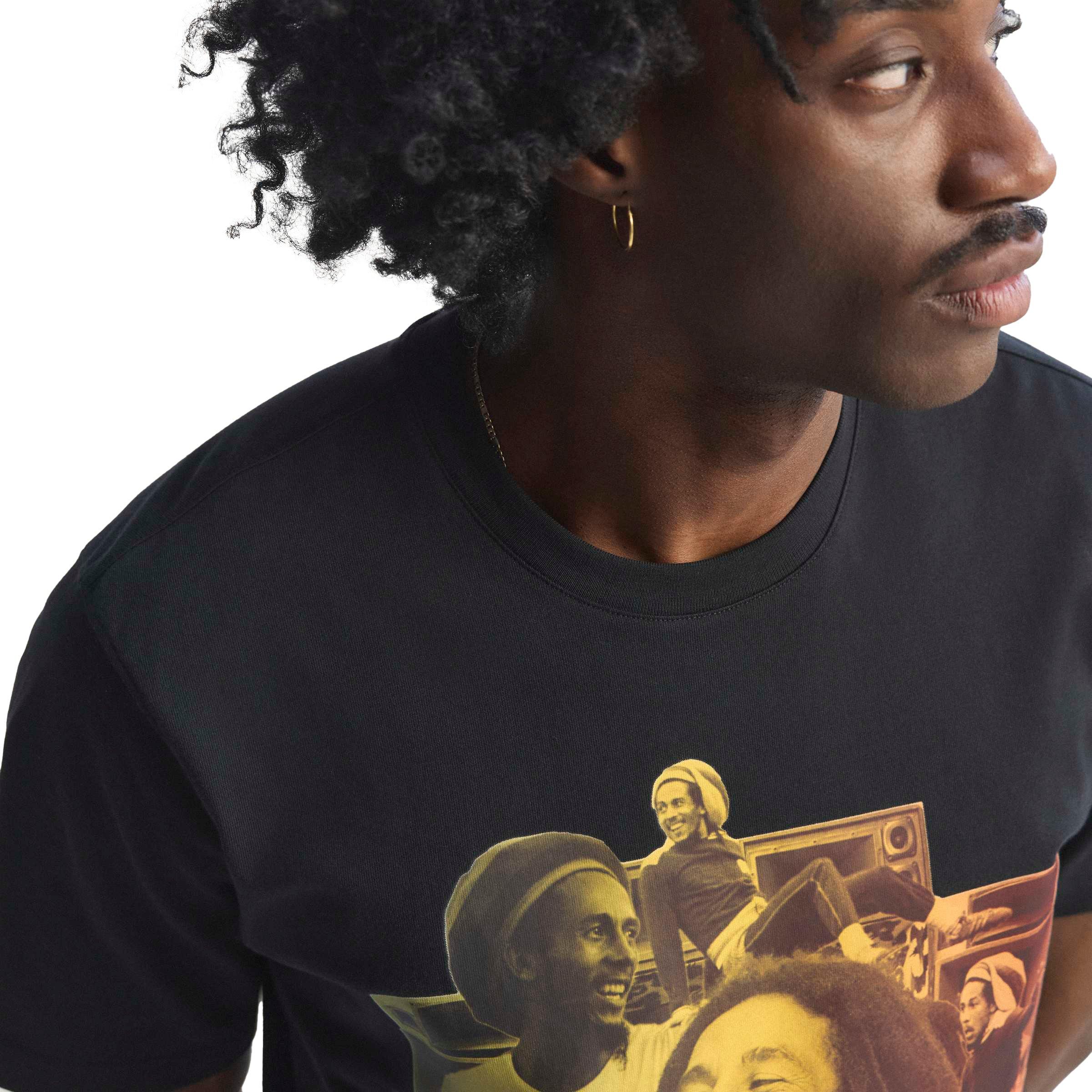 adidas Originals Bob Marley Men's T-Shirt - Black - BLACK Thumbnail View 15