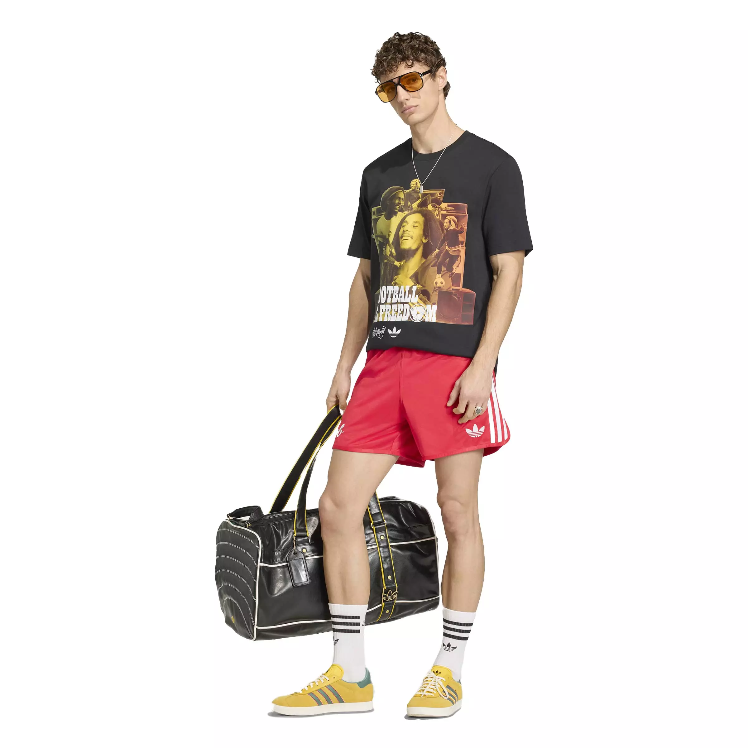 adidas Originals Bob Marley Men's T-Shirt - Black - BLACK