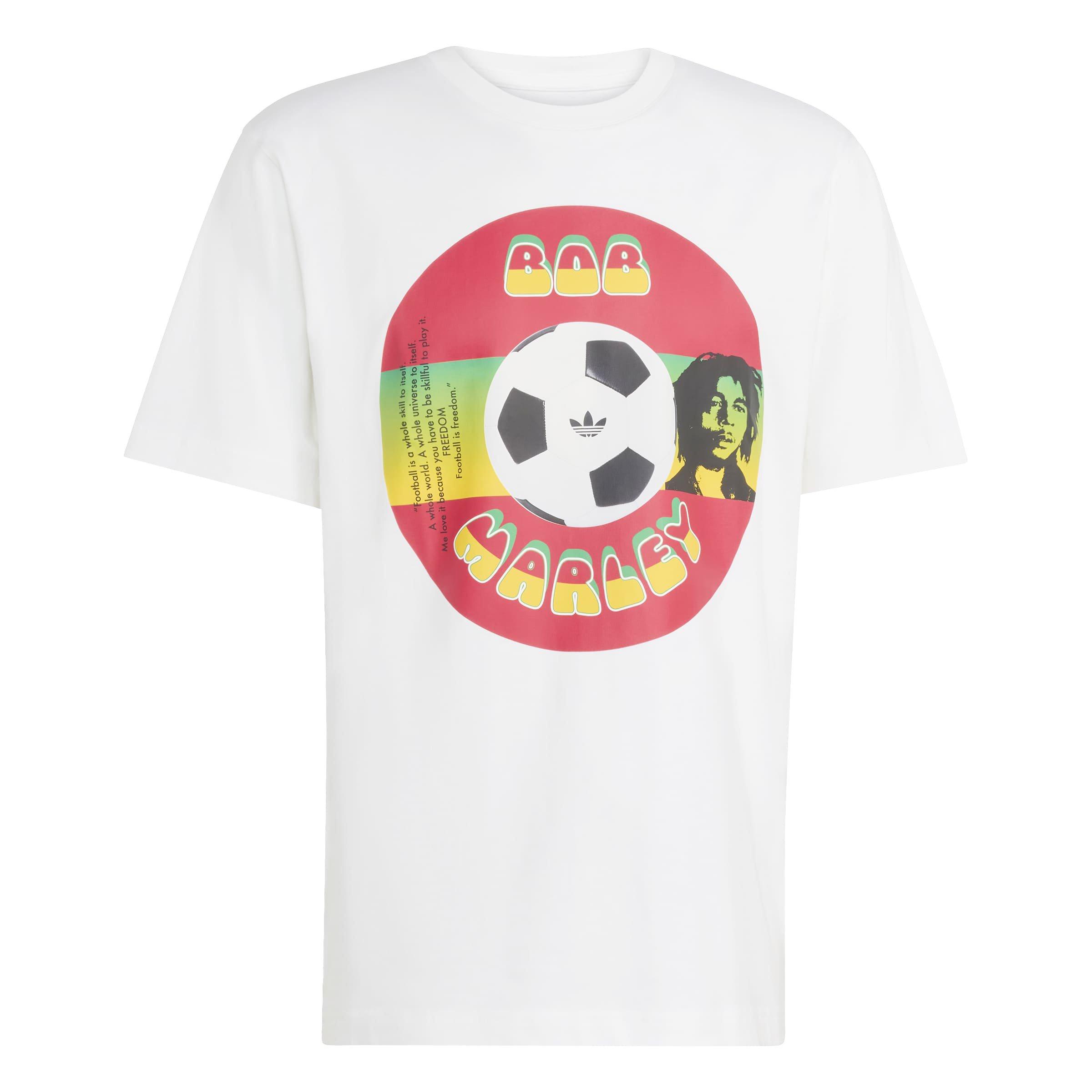 adidas Originals Bob Marley Men's T-Shirt - White - WHITE Thumbnail View 1