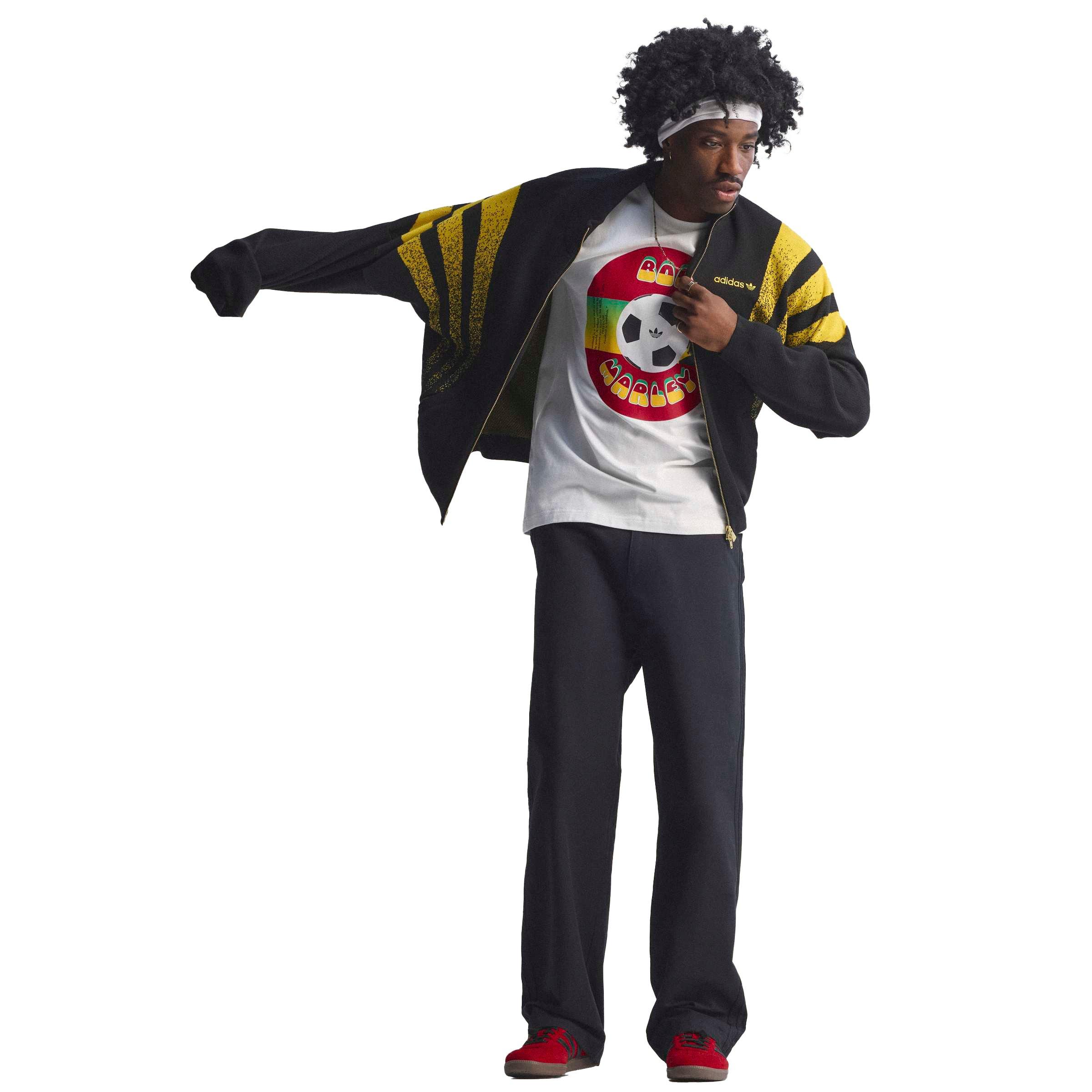 adidas Originals Bob Marley Men's T-Shirt - White - WHITE Thumbnail View 12