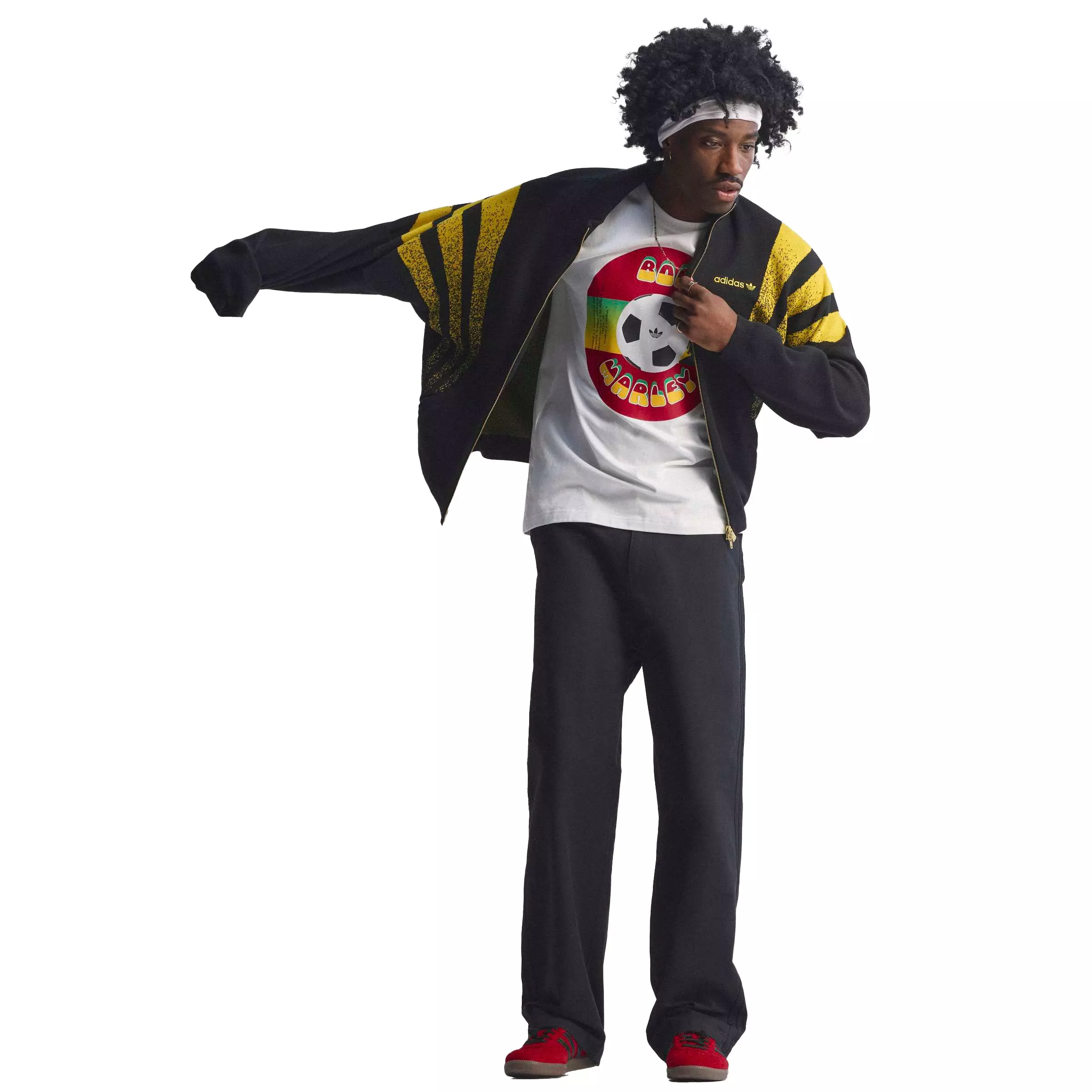 adidas Originals Bob Marley Men's T-Shirt - White - WHITE