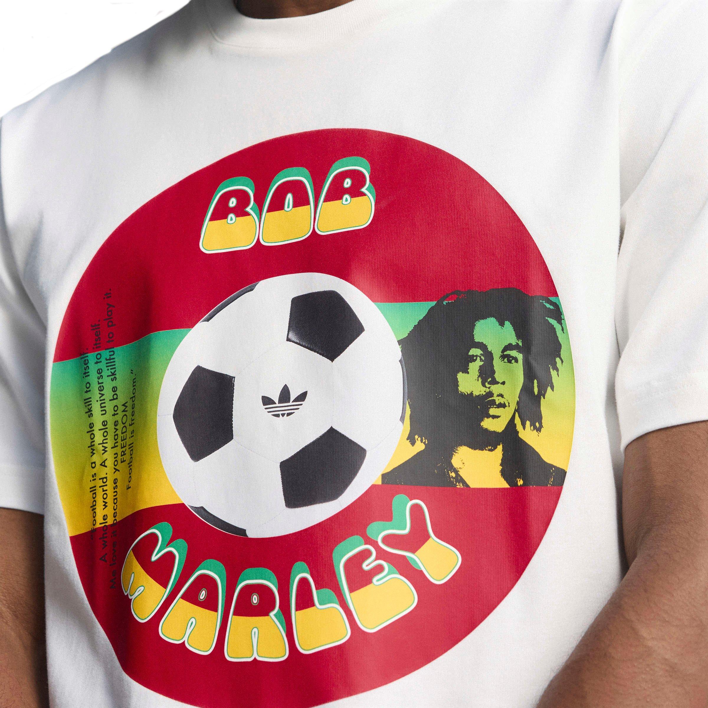 adidas Originals Bob Marley Men's T-Shirt - White - WHITE Thumbnail View 13