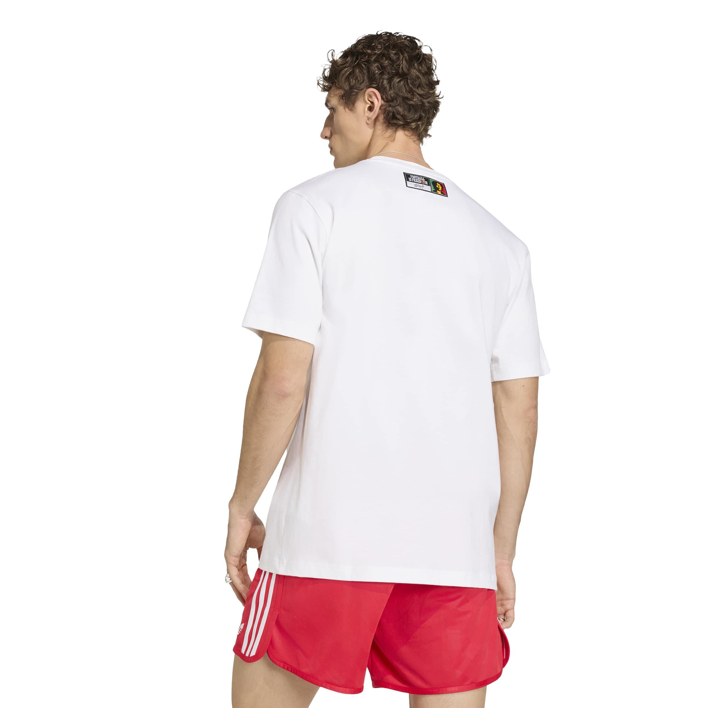 adidas Originals Bob Marley Men's T-Shirt - White - WHITE Thumbnail View 3