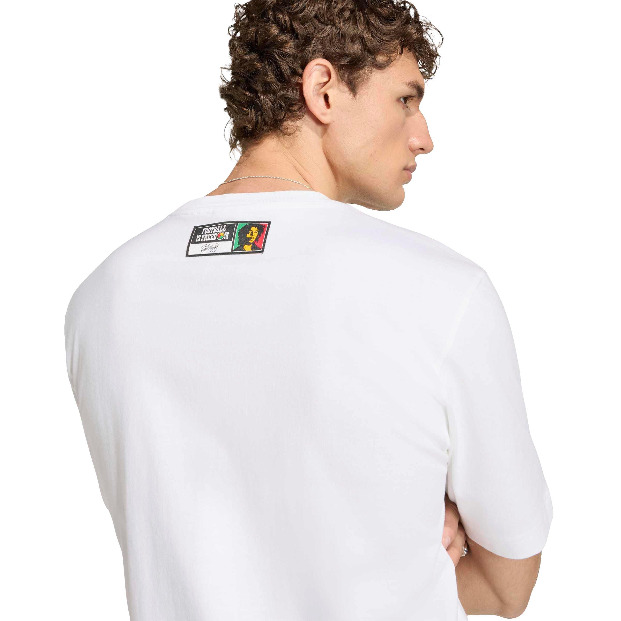 adidas Originals Bob Marley Men's T-Shirt - White - WHITE Thumbnail View 6