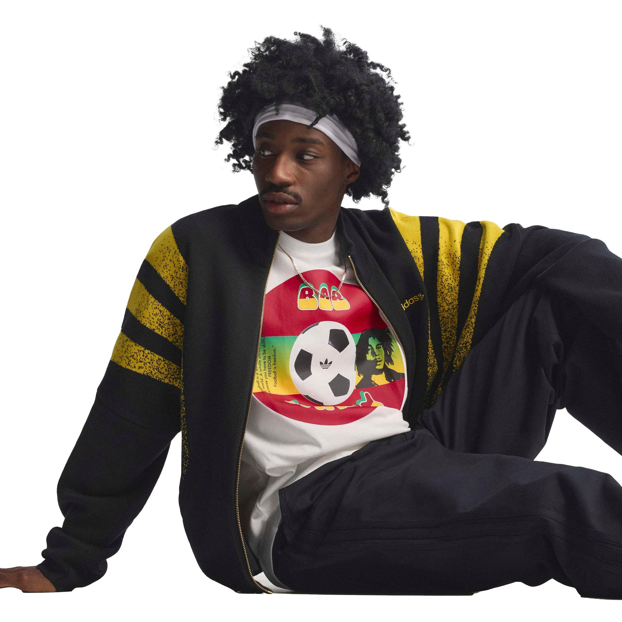 adidas Originals Bob Marley Men's T-Shirt - White - WHITE Thumbnail View 9