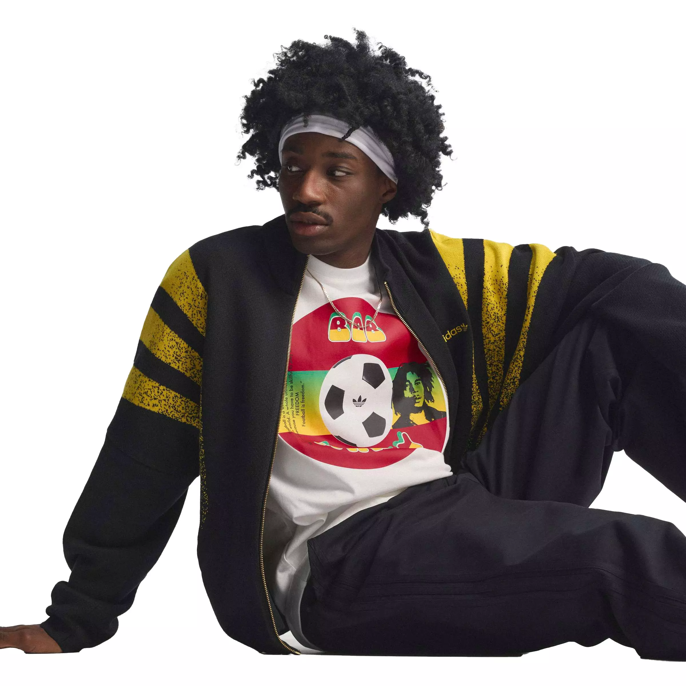 adidas Originals Bob Marley Men's T-Shirt - White - WHITE