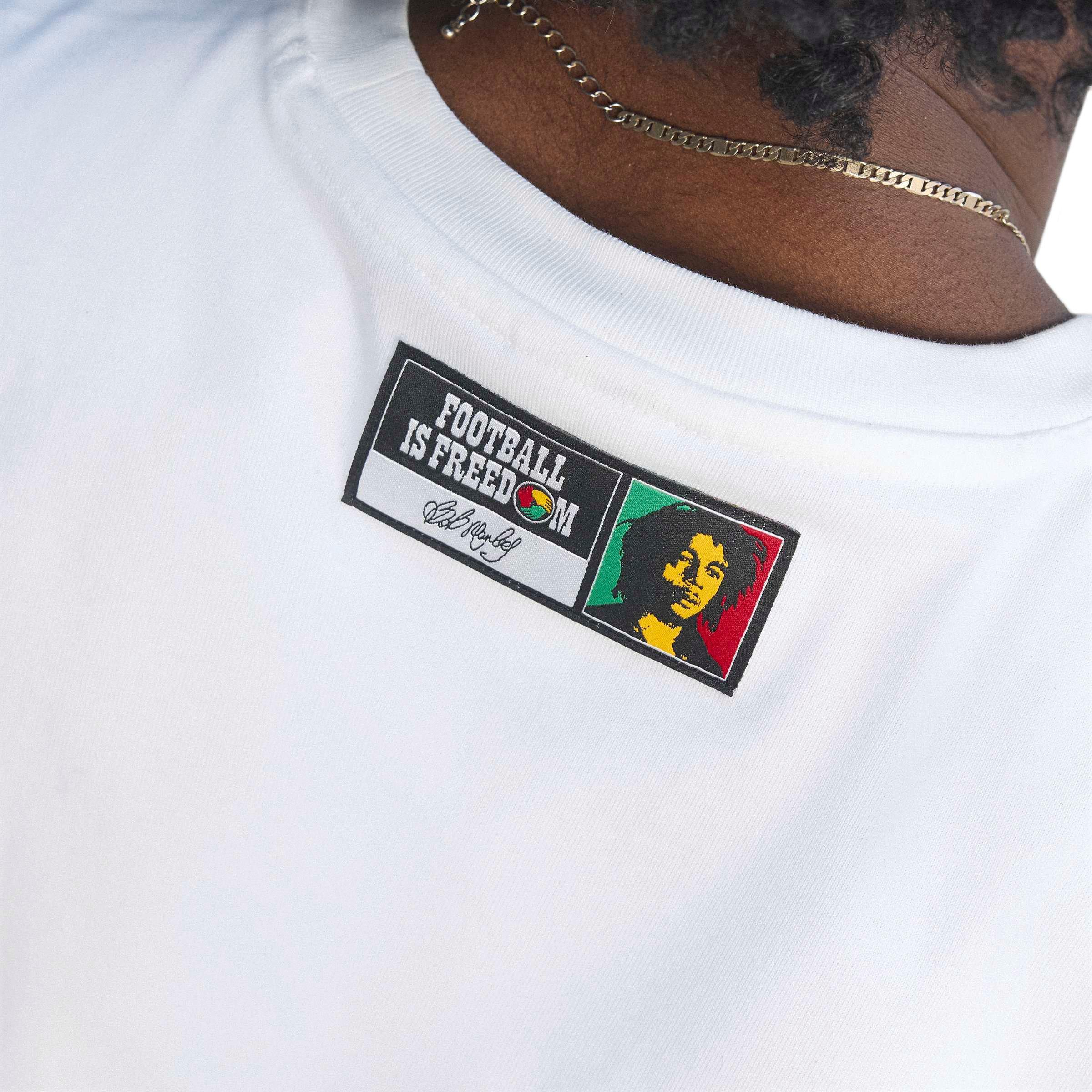 adidas Originals Bob Marley Men's T-Shirt - White - WHITE Thumbnail View 10