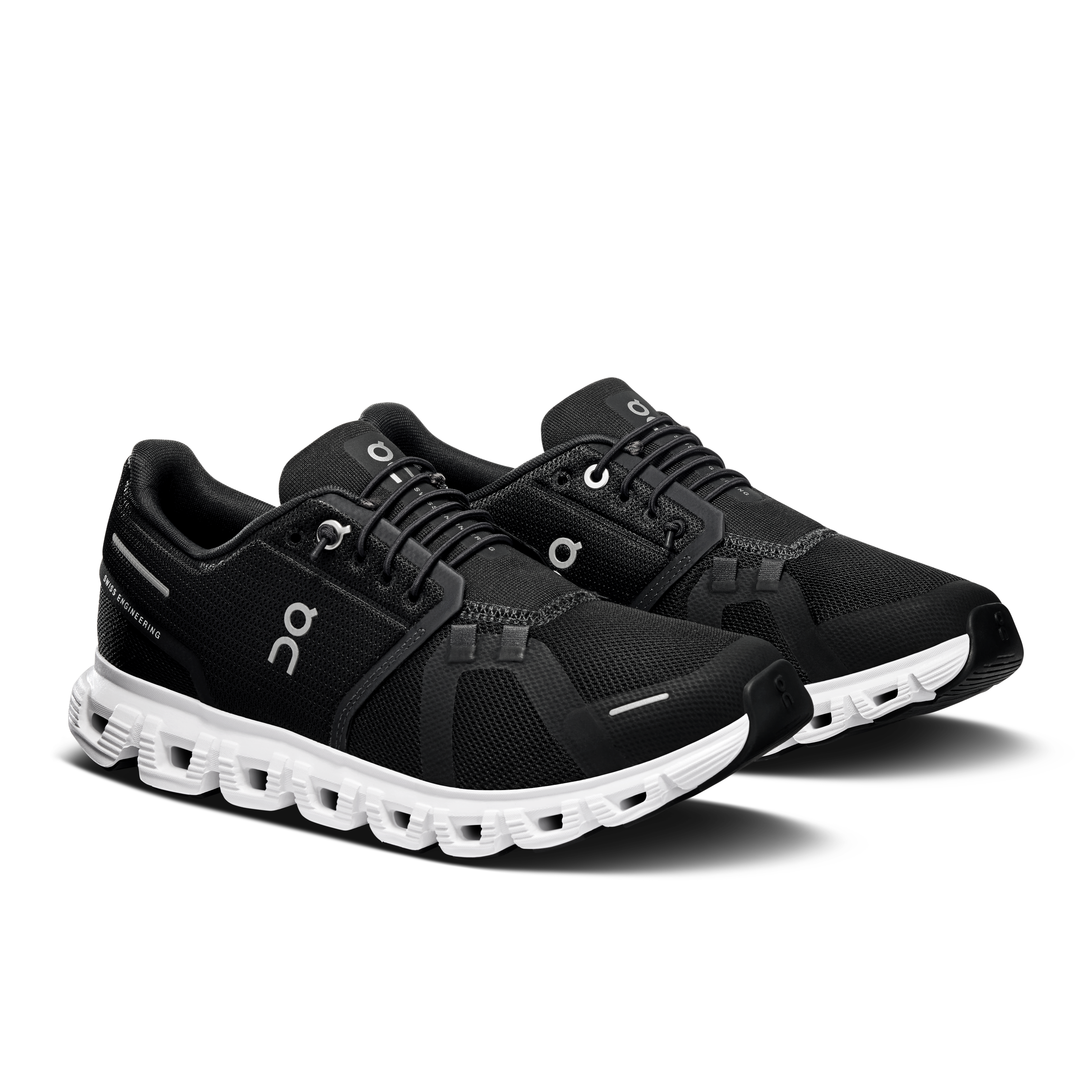 On Cloud 6 "Black/White" Women's Shoe - BLACK/WHITE Thumbnail View 3