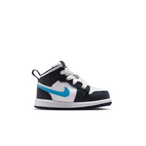 Jordan 1 Mid "Obsidian/Dk Powder Blue/White" Toddler Boys' Shoe