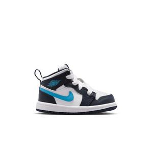 Jordan 1 Mid "Obsidian/Dk Powder Blue/White" Toddler Boys' Shoe