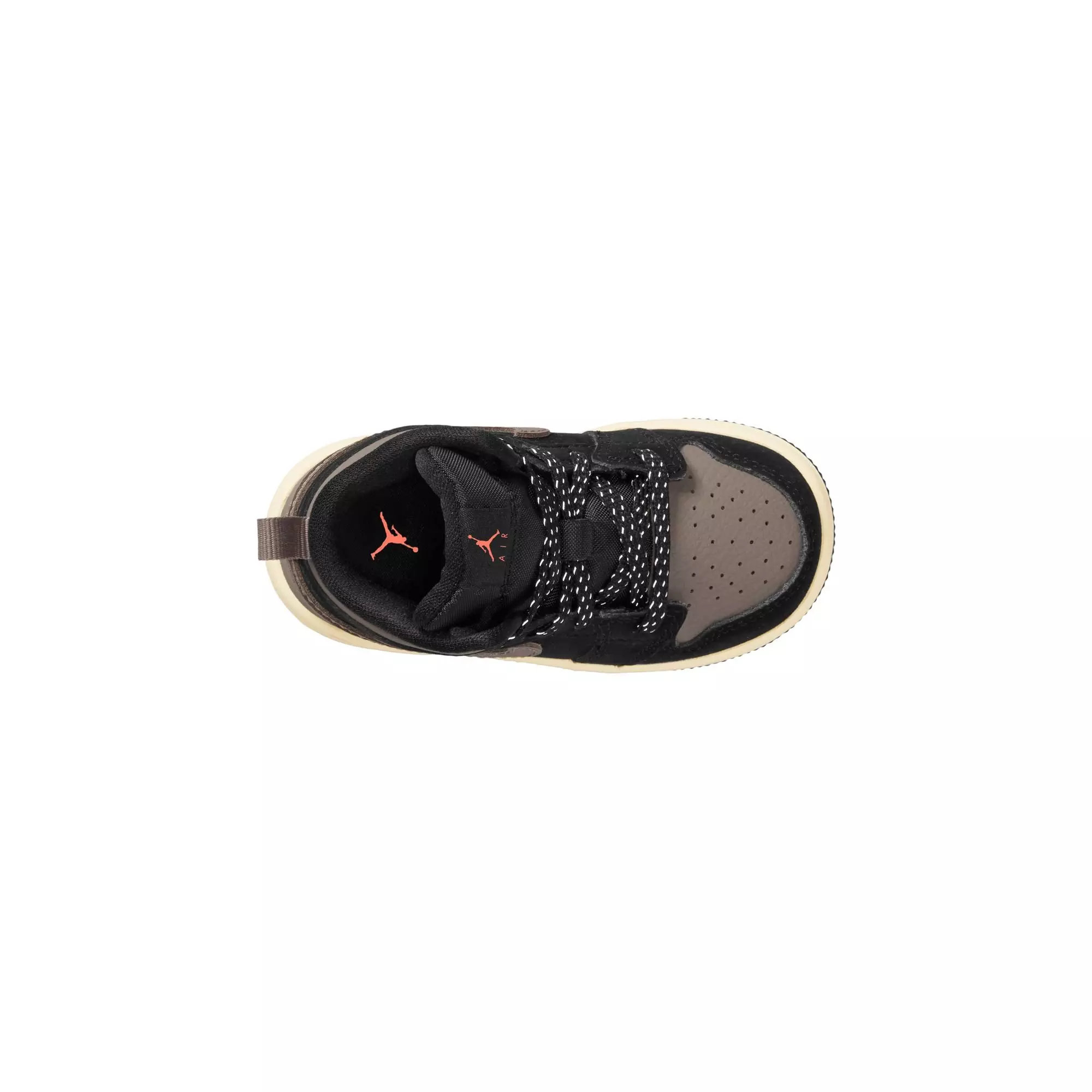 Jordan 1 Mid SE "Black/Olive Grey/Lt Wild Mango/Muslin" Toddler Boys' Shoe - BLACK/OLIVE