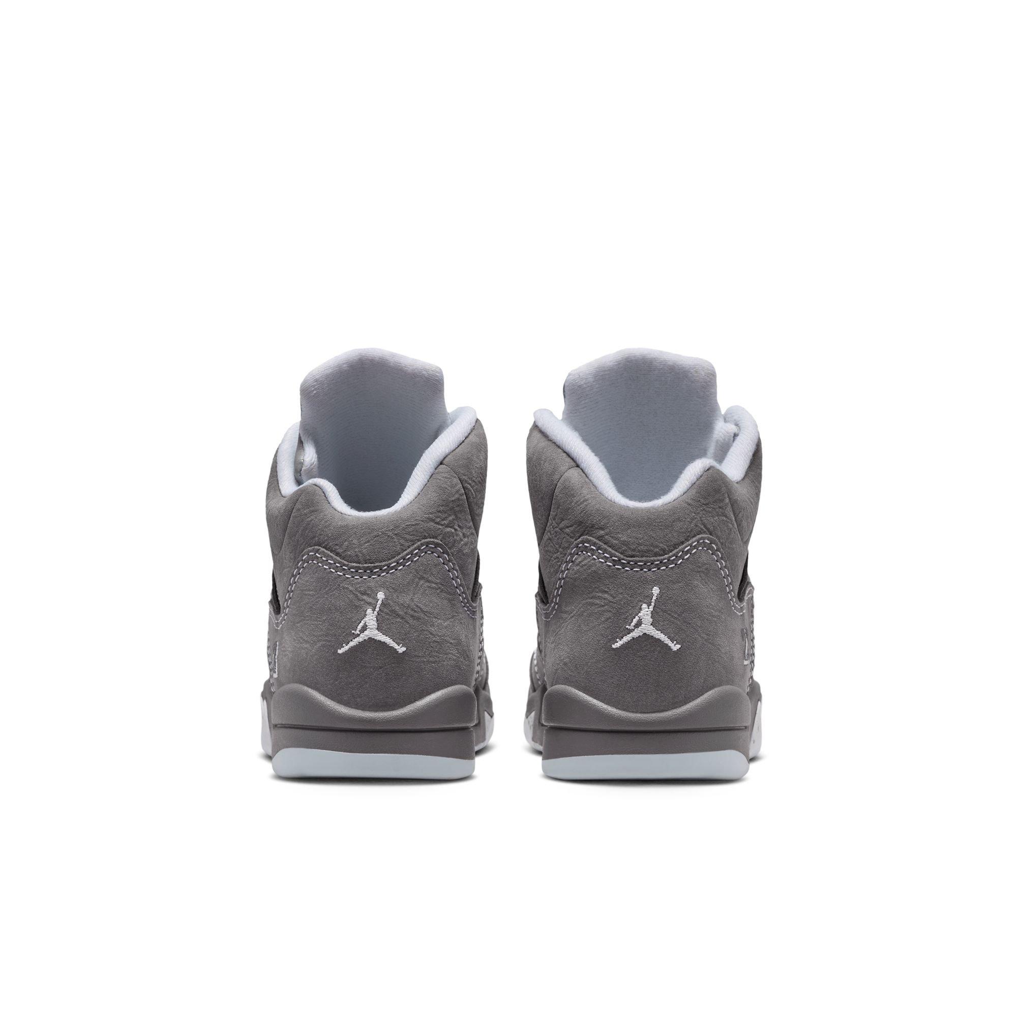 Jordan 5 Retro "Wolf Grey" Preschool Kids' Shoe - GRAPHITE/WHITE/WOLF GREY Thumbnail View 9