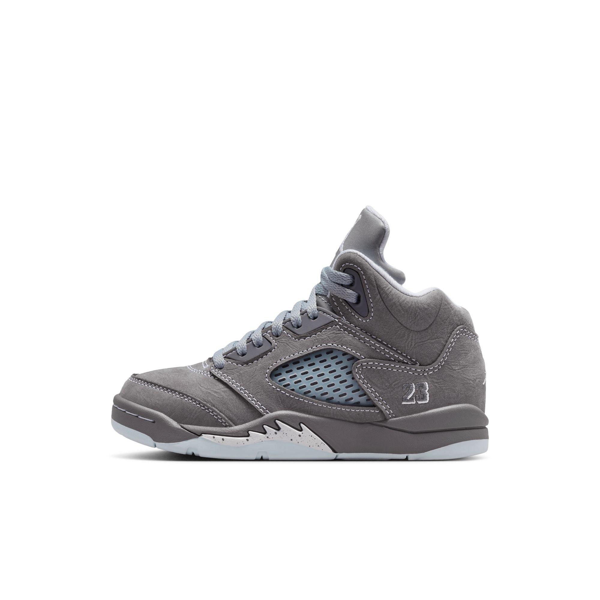 Jordan 5 Retro "Wolf Grey" Preschool Kids' Shoe - GRAPHITE/WHITE/WOLF GREY Thumbnail View 7