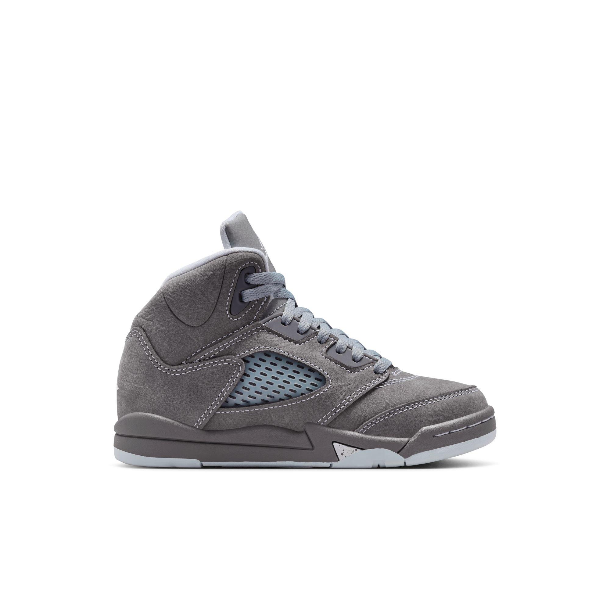 Jordan 5 Retro "Wolf Grey" Preschool Kids' Shoe - GRAPHITE/WHITE/WOLF GREY Thumbnail View 3