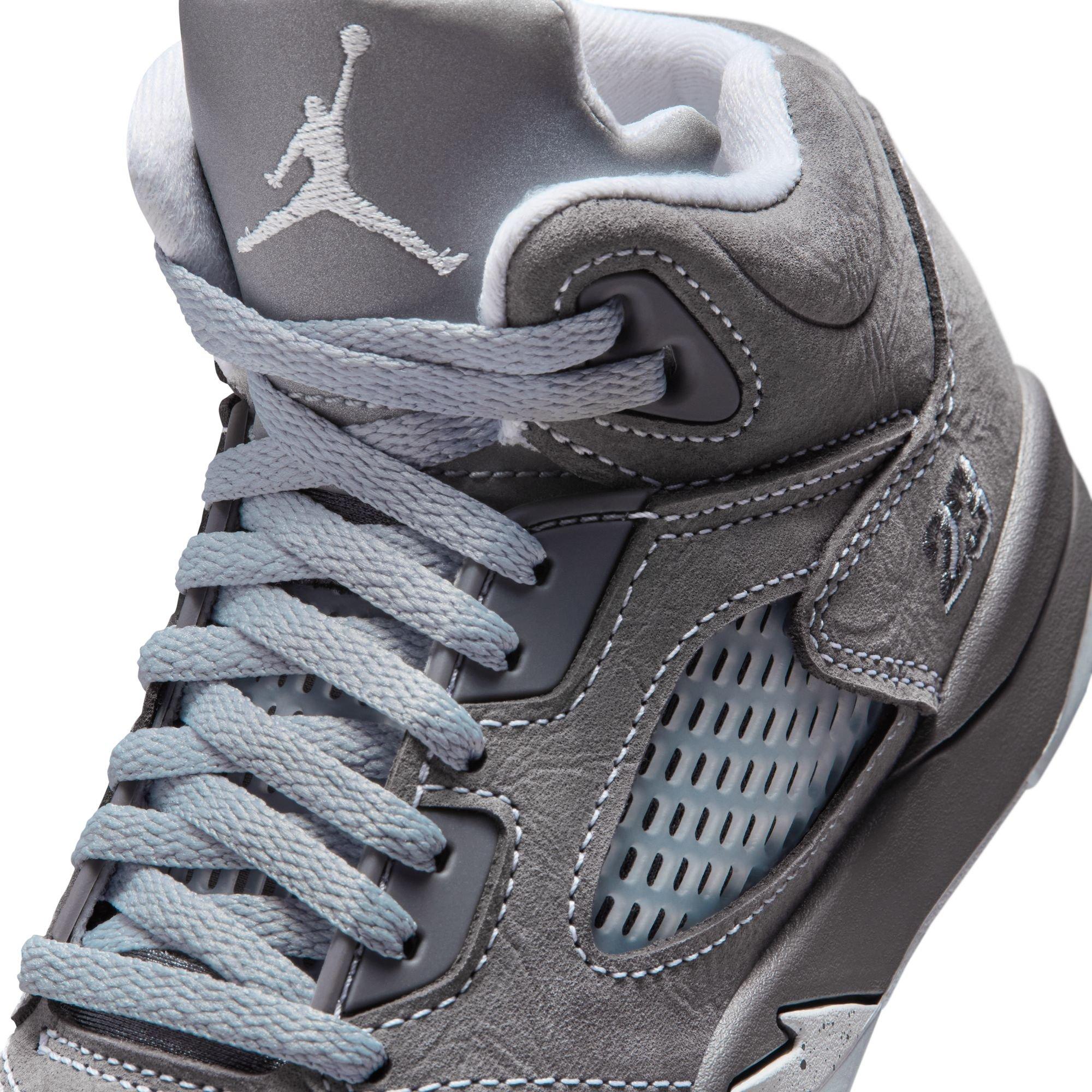 Jordan 5 Retro "Wolf Grey" Preschool Kids' Shoe - GRAPHITE/WHITE/WOLF GREY Thumbnail View 5