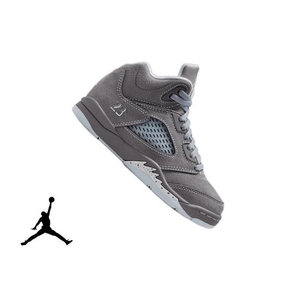 Jordan 5 Retro "Wolf Grey" Preschool Kids' Shoe