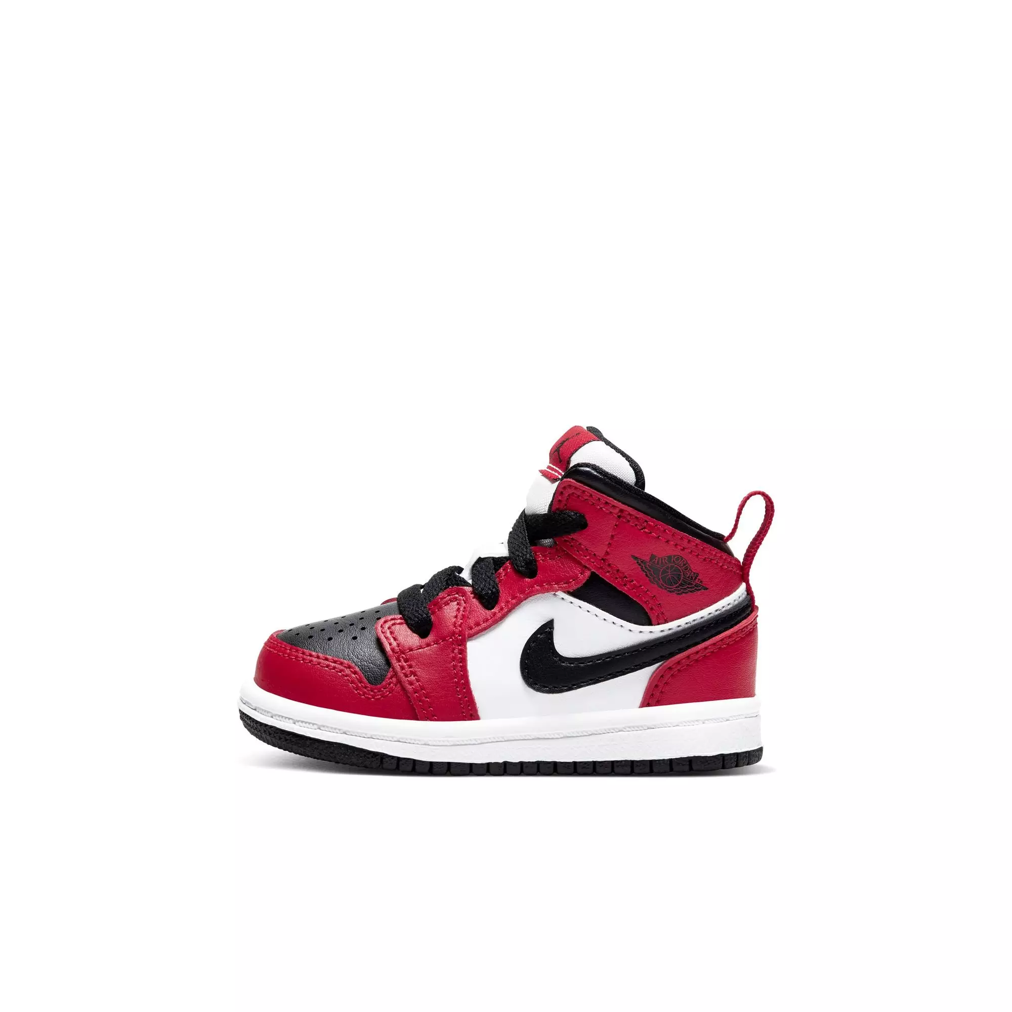 Jordan 1 Mid "Black/Gym Red" Toddler Boys' Shoe - BLACK/RED/WHITE