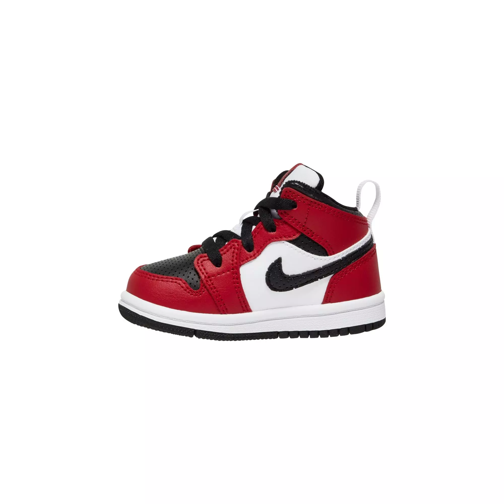 Jordan 1 Mid "Black/Gym Red" Toddler Boys' Shoe - BLACK/RED/WHITE