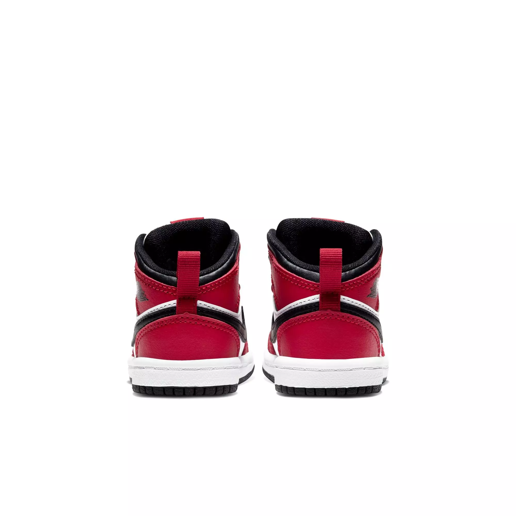 Jordan 1 Mid "Black/Gym Red" Toddler Boys' Shoe - BLACK/RED/WHITE