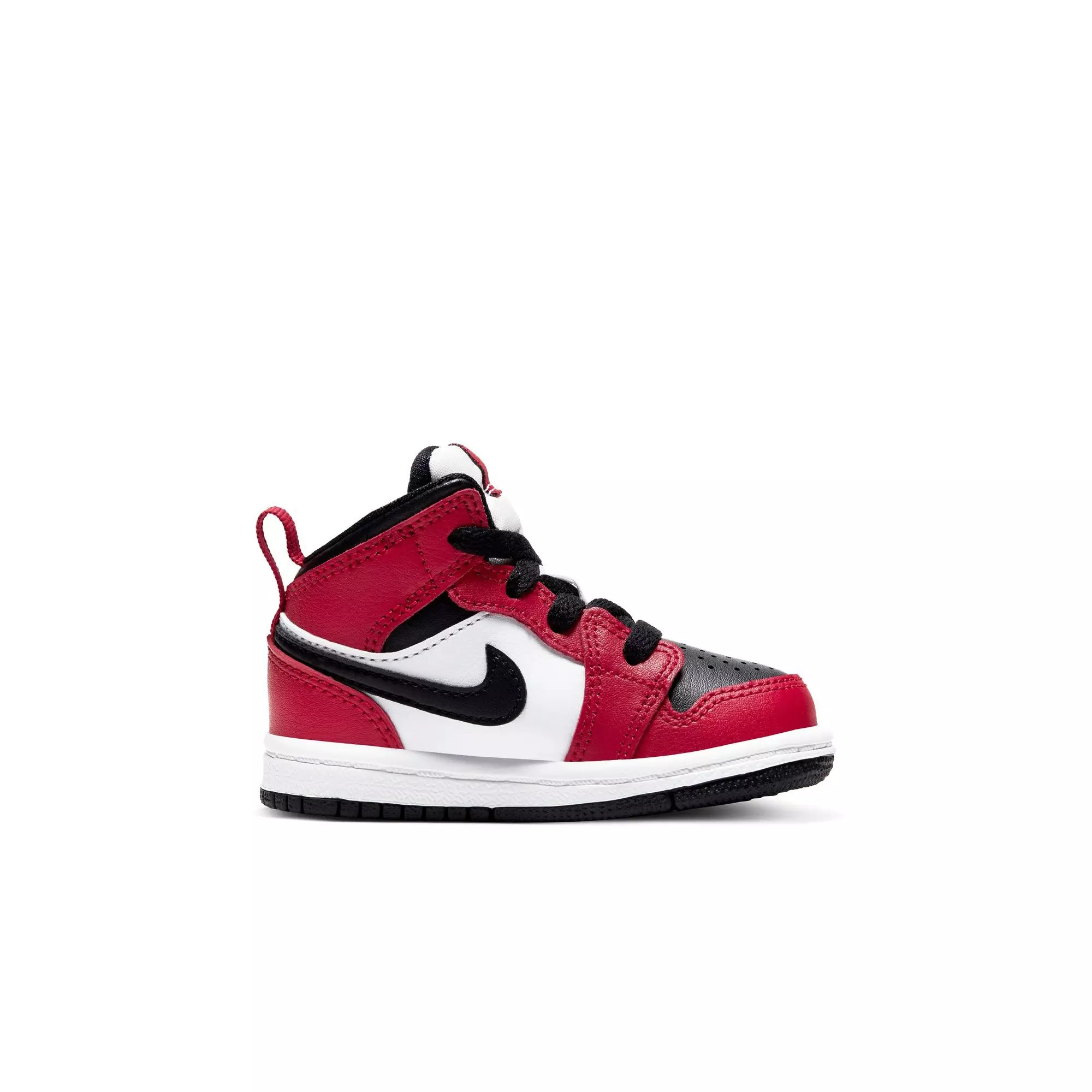 Jordan 1 Mid "Black/Gym Red" Toddler Boys' Shoe - BLACK/RED/WHITE