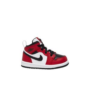 Jordan 1 Mid "Black/Gym Red" Toddler Boys' Shoe