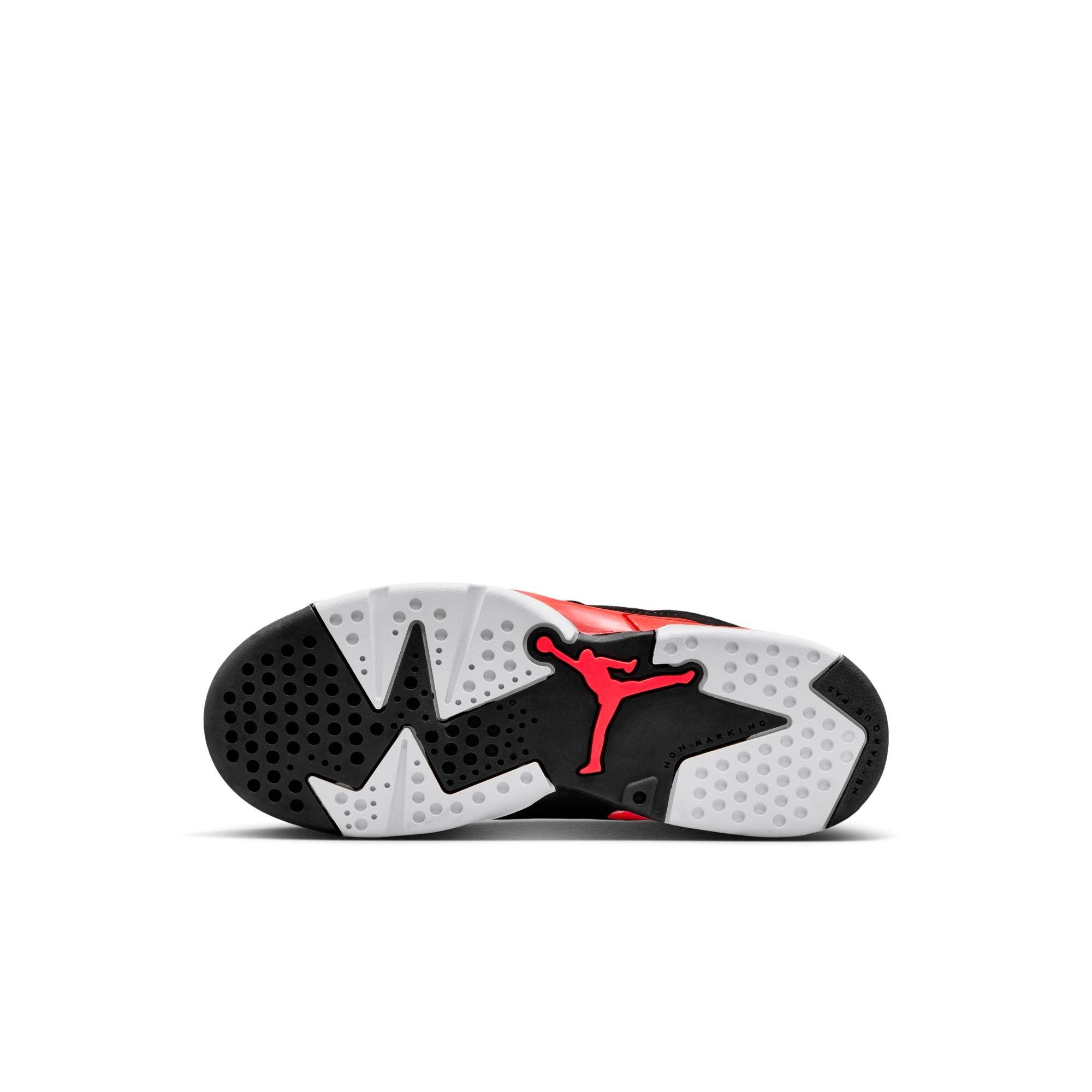 Jordan 6 Retro "Infrared Salesman" Preschool Kids' Shoe - BLACK/CRIMSON Thumbnail View 14