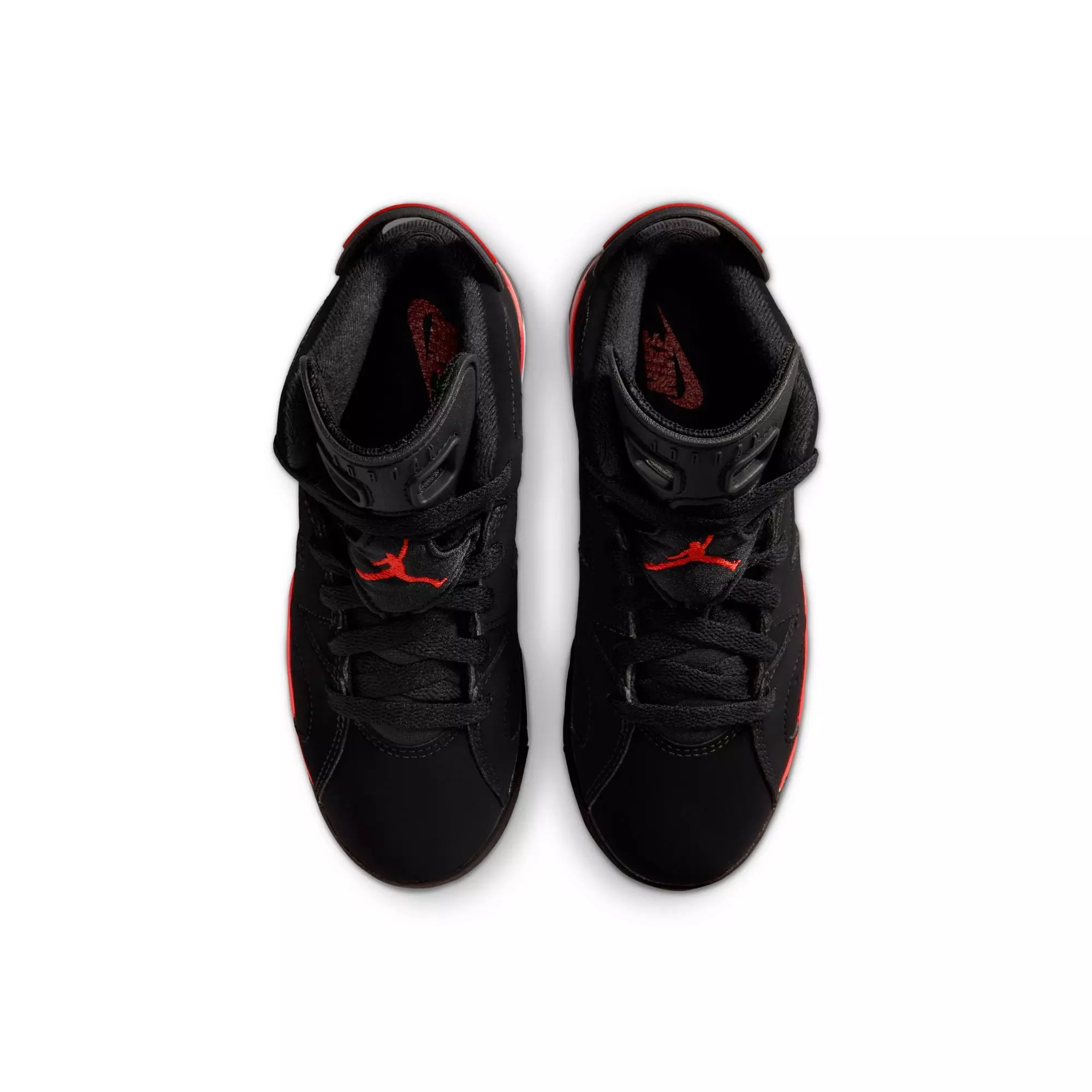 Jordan 6 Retro "Infrared Salesman" Preschool Kids' Shoe - BLACK/CRIMSON