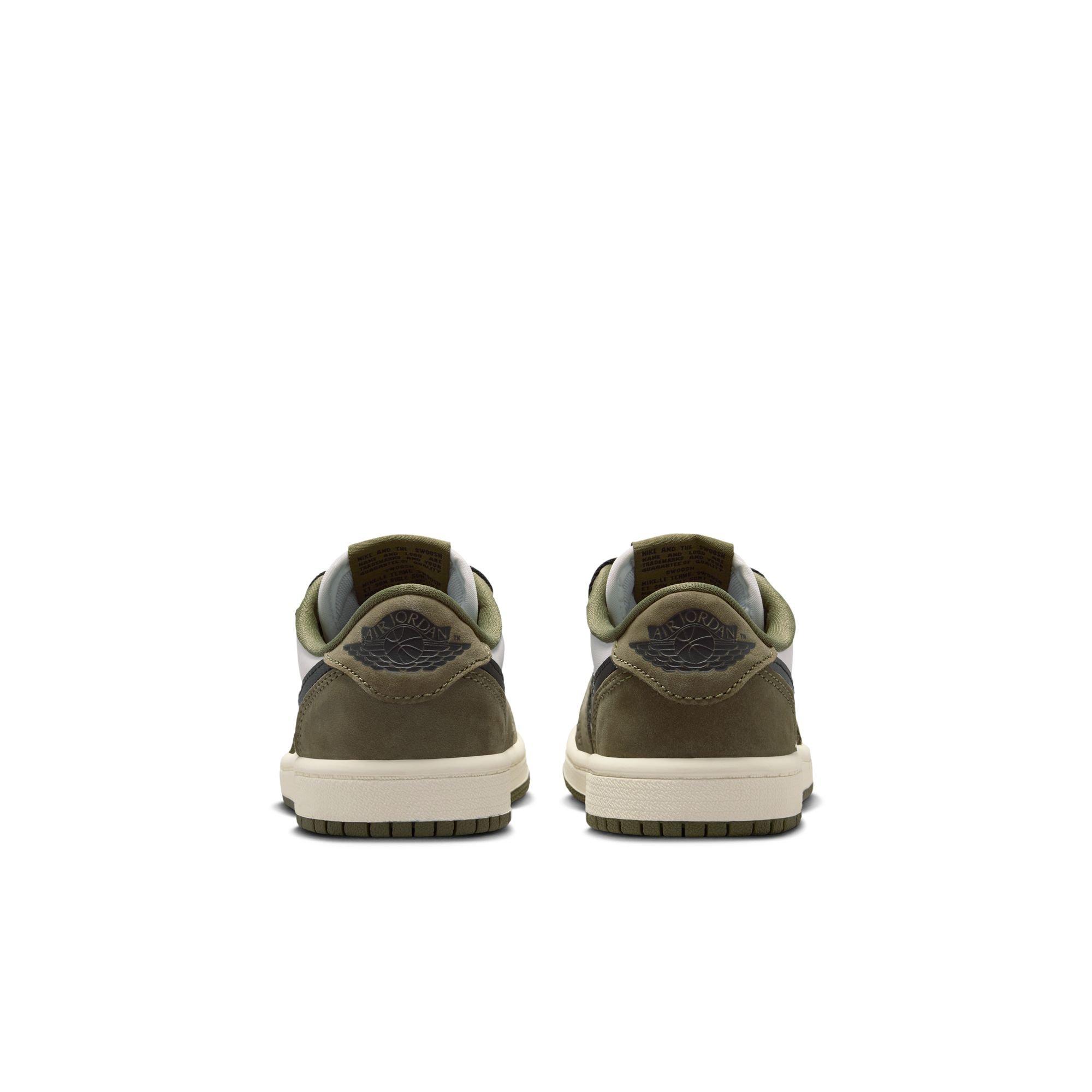 Jordan 1 Retro Low &ldquo;Medium Olive&rdquo; Preschool Kids' Shoe - MEDIUM OLIVE/BLACK/SUMMIT WHITE Thumbnail View 10