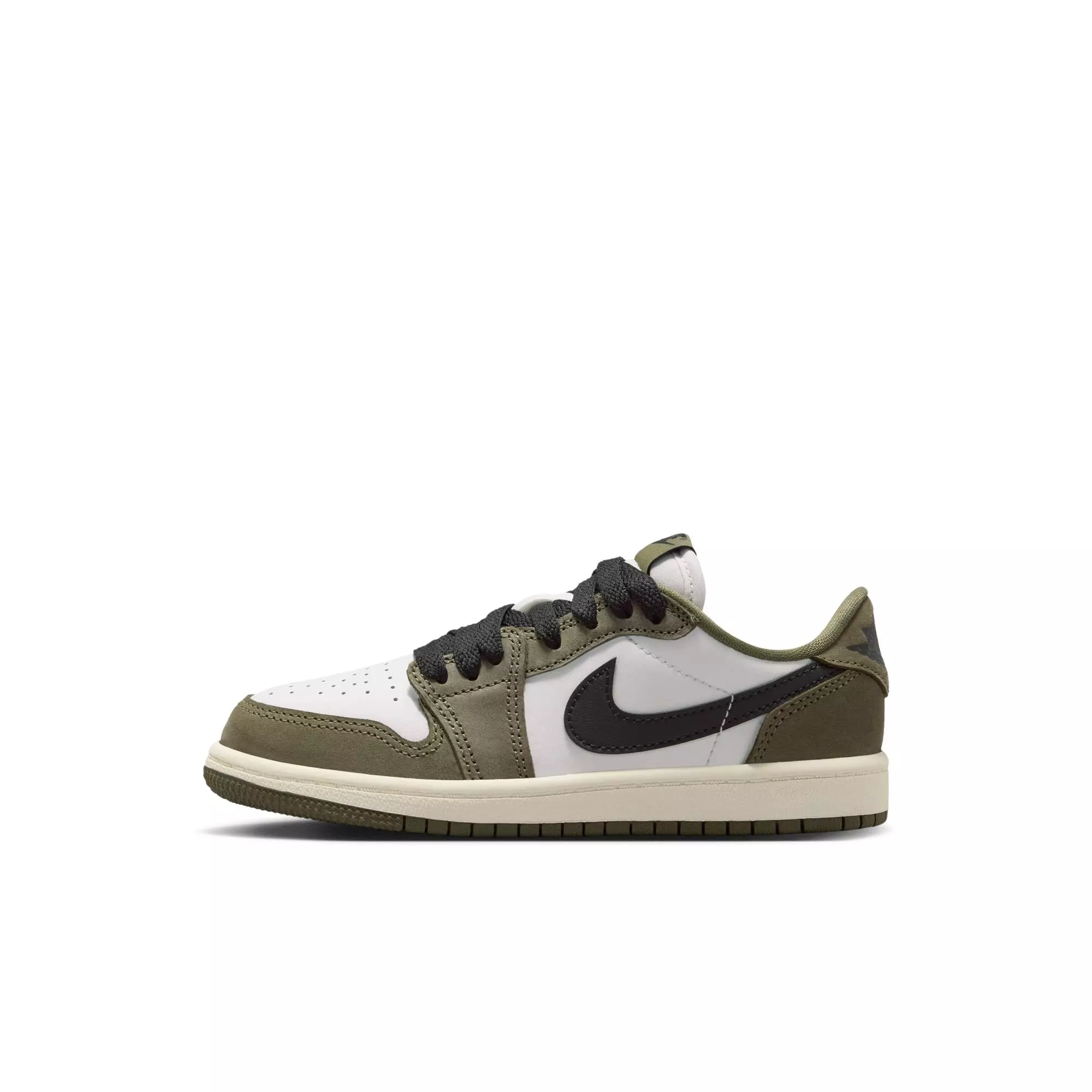 Jordan 1 Retro Low &ldquo;Medium Olive&rdquo; Preschool Kids' Shoe - MEDIUM OLIVE/BLACK/SUMMIT WHITE