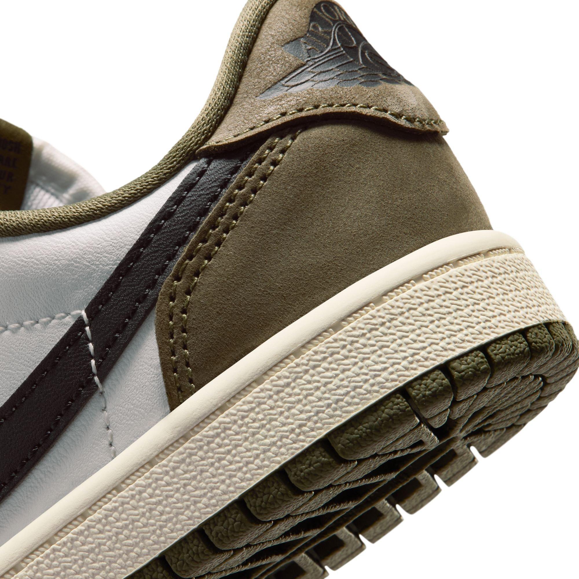 Jordan 1 Retro Low &ldquo;Medium Olive&rdquo; Preschool Kids' Shoe - MEDIUM OLIVE/BLACK/SUMMIT WHITE Thumbnail View 6