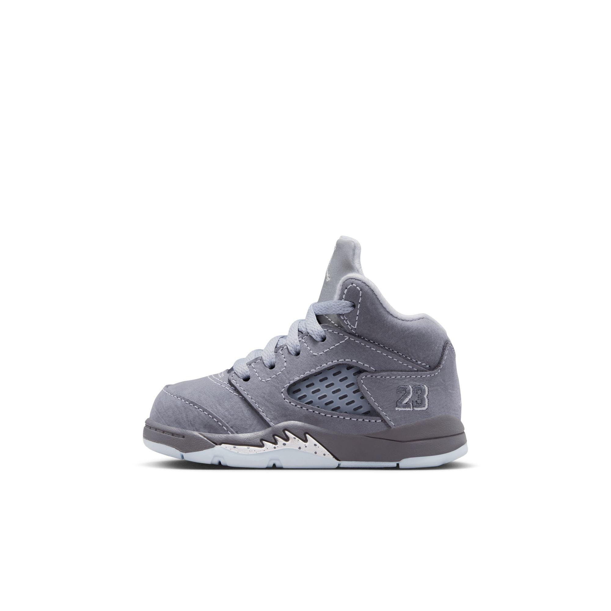 Jordan 5 Retro "Wolf Grey" Toddler Kids' Shoe - GRAPHITE/WHITE/WOLF GREY Thumbnail View 6