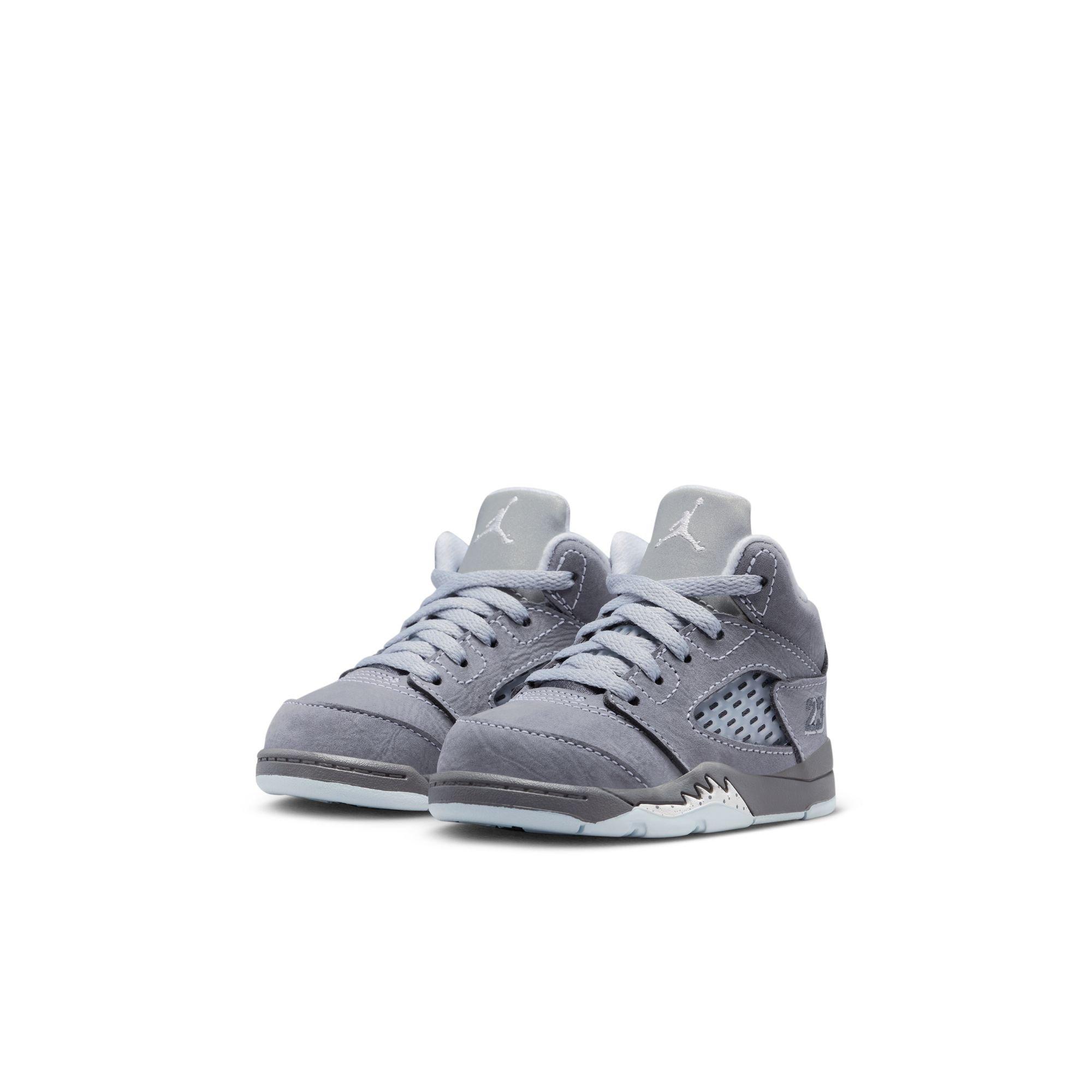 Jordan 5 Retro "Wolf Grey" Toddler Kids' Shoe - GRAPHITE/WHITE/WOLF GREY Thumbnail View 4