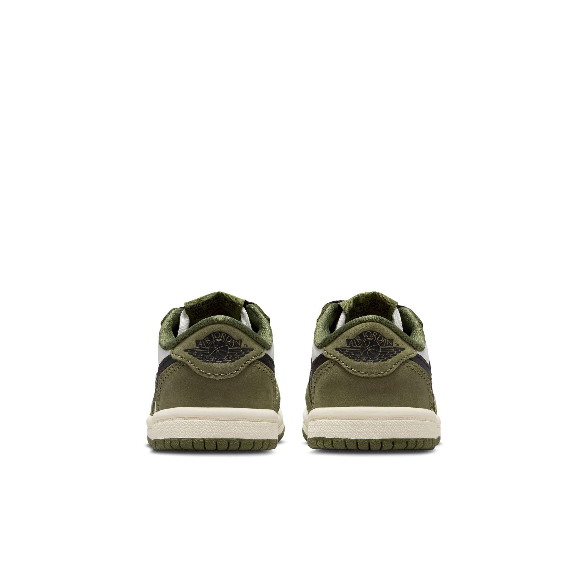 Jordan 1 Retro Low &ldquo;Medium Olive&rdquo; Toddler Kids' Shoe - MEDIUM OLIVE/BLACK/SUMMIT WHITE Thumbnail View 9