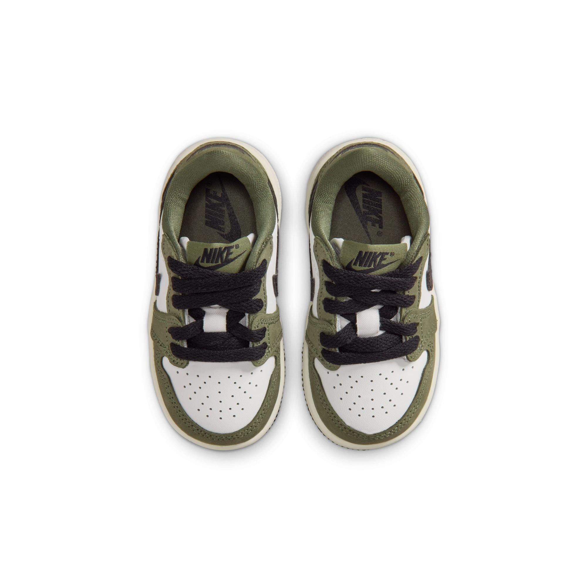 Jordan 1 Retro Low &ldquo;Medium Olive&rdquo; Toddler Kids' Shoe - MEDIUM OLIVE/BLACK/SUMMIT WHITE Thumbnail View 10