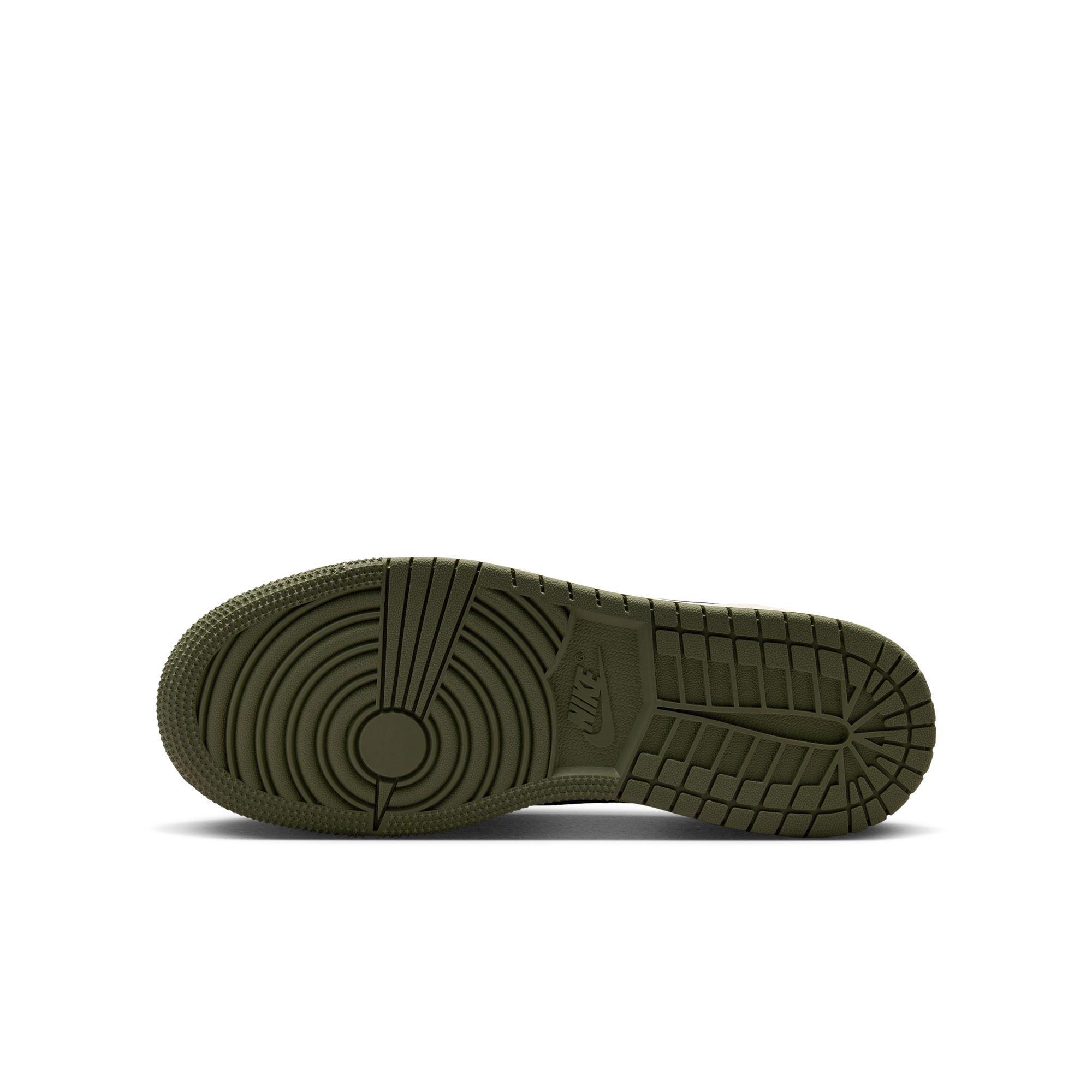 Jordan 1 Retro Low &ldquo;Medium Olive&rdquo; Grade School Kids' Shoe - MEDIUM OLIVE/BLACK/SUMMIT WHITE Thumbnail View 13